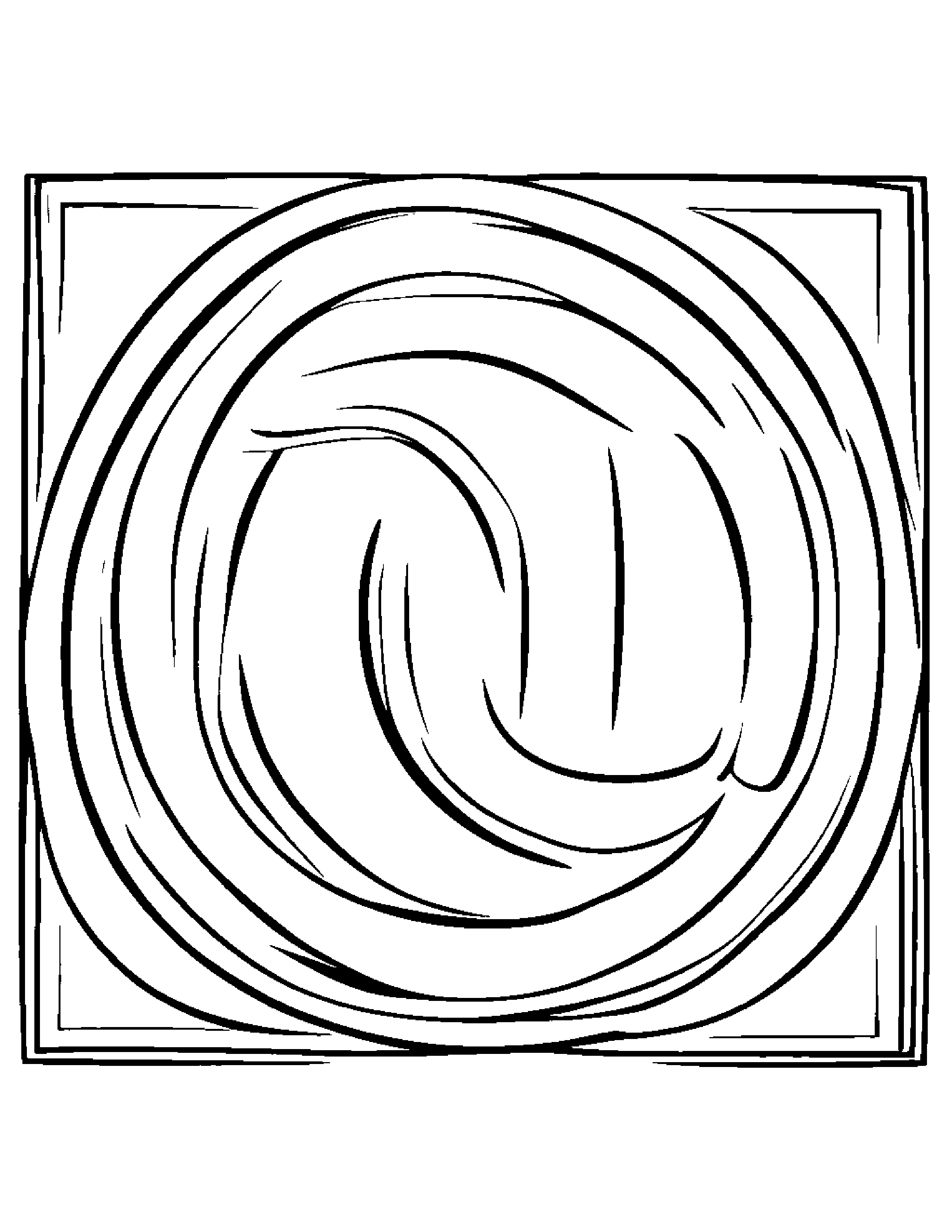 Letter C #2 Coloring Page (Free Printable PDF)