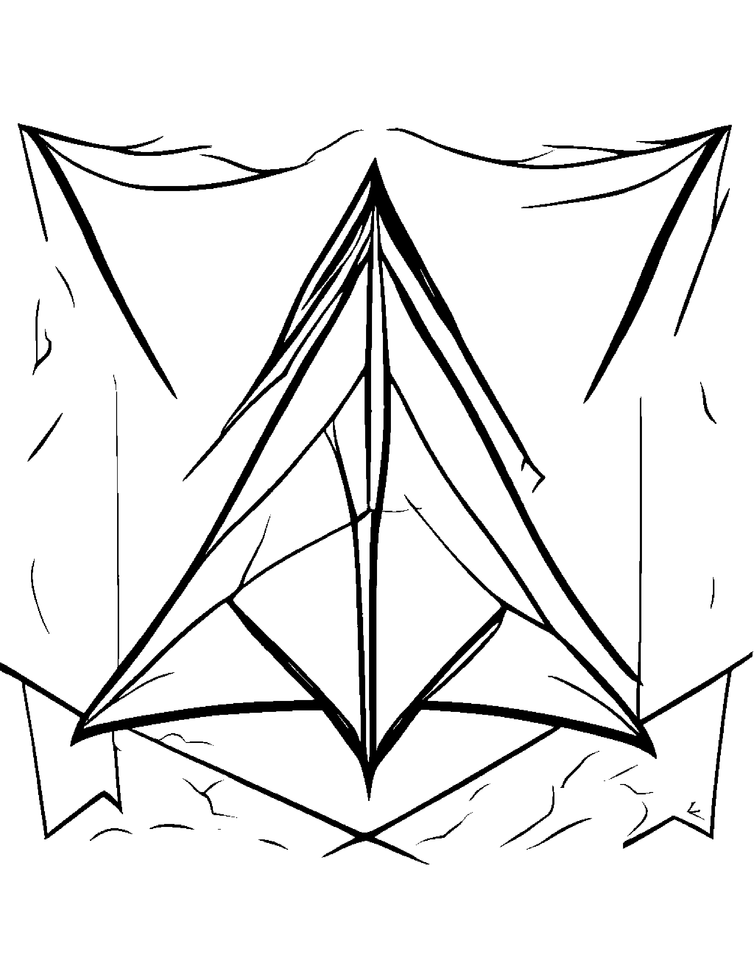 Letter V With A Kite #2 Coloring Page (Free Printable PDF)