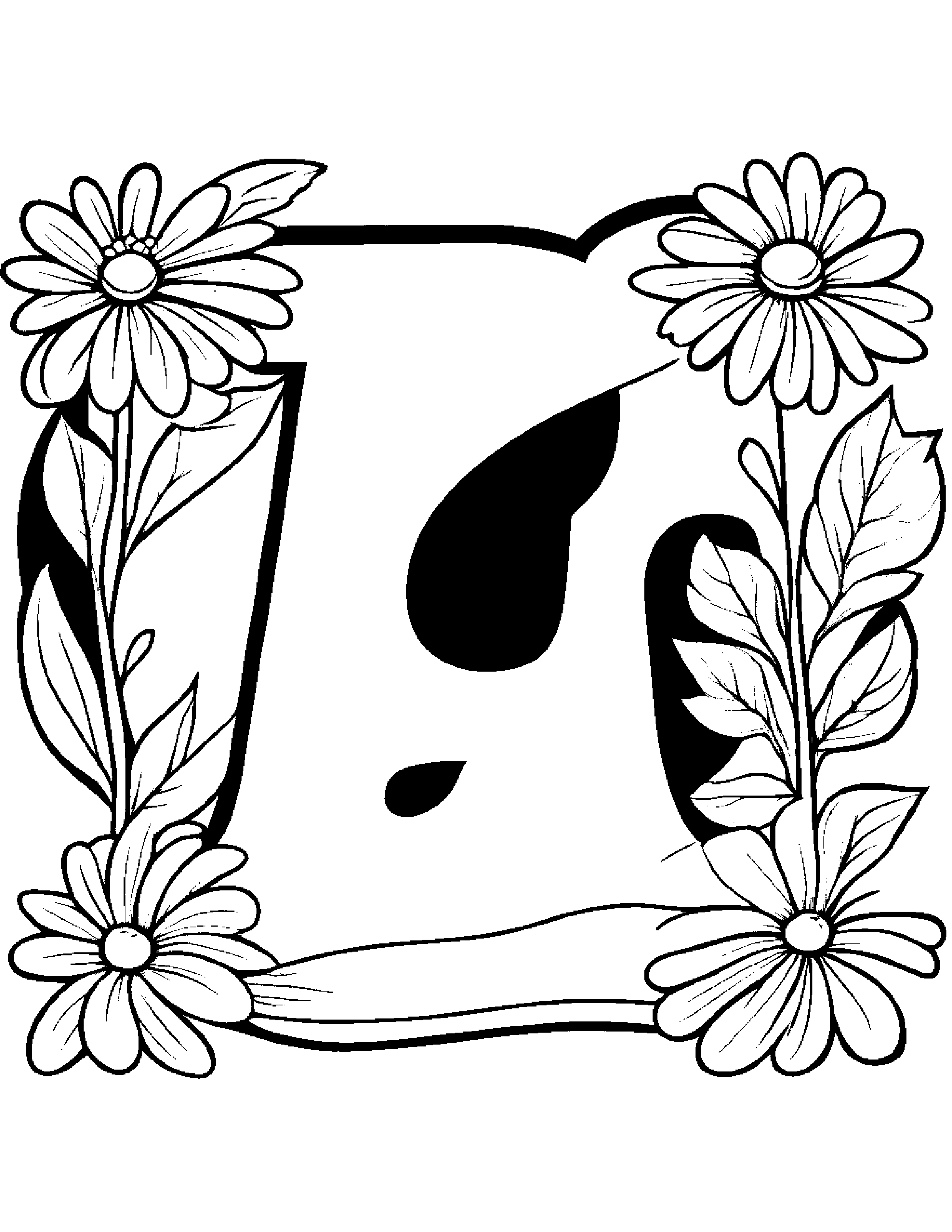Little Letter J #3 Coloring Page (Free Printable PDF)
