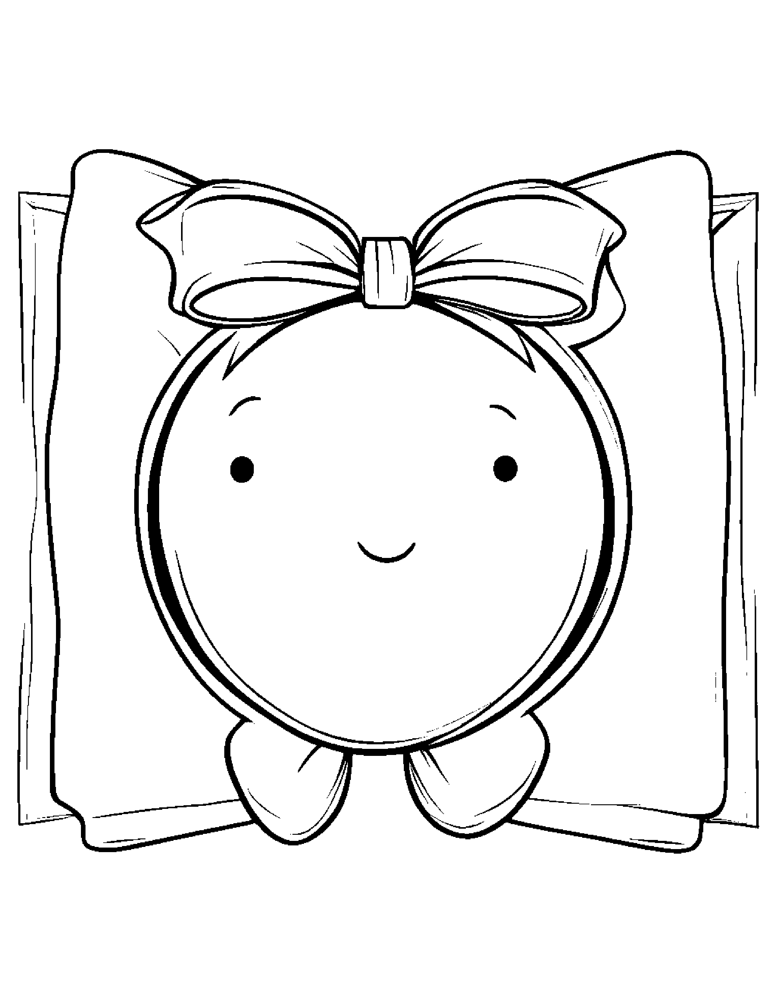 Smiling Letter Y With A Bow #2 Coloring Page (Free Printable PDF)