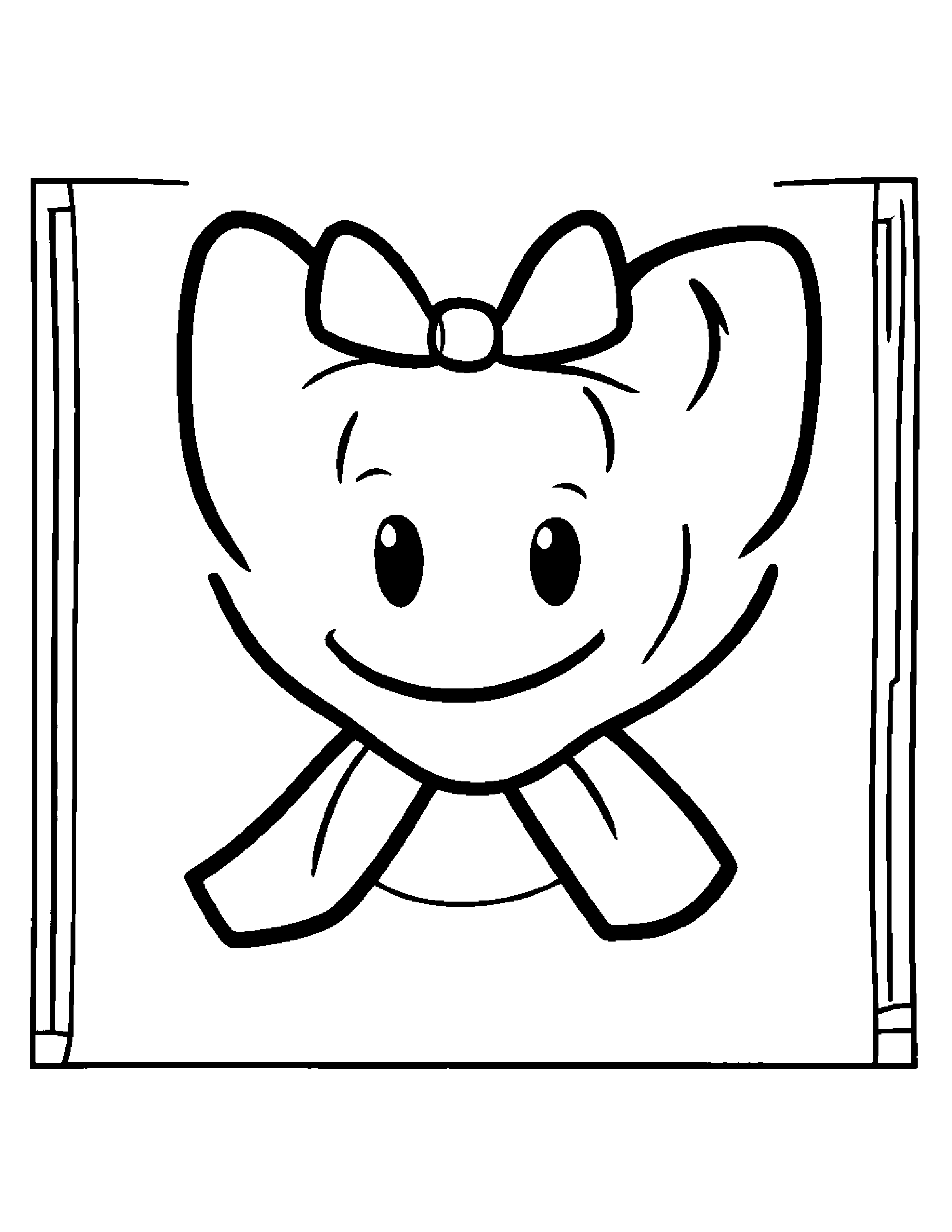 Smiling Letter Y With A Bow #4 Coloring Page (Free Printable PDF)