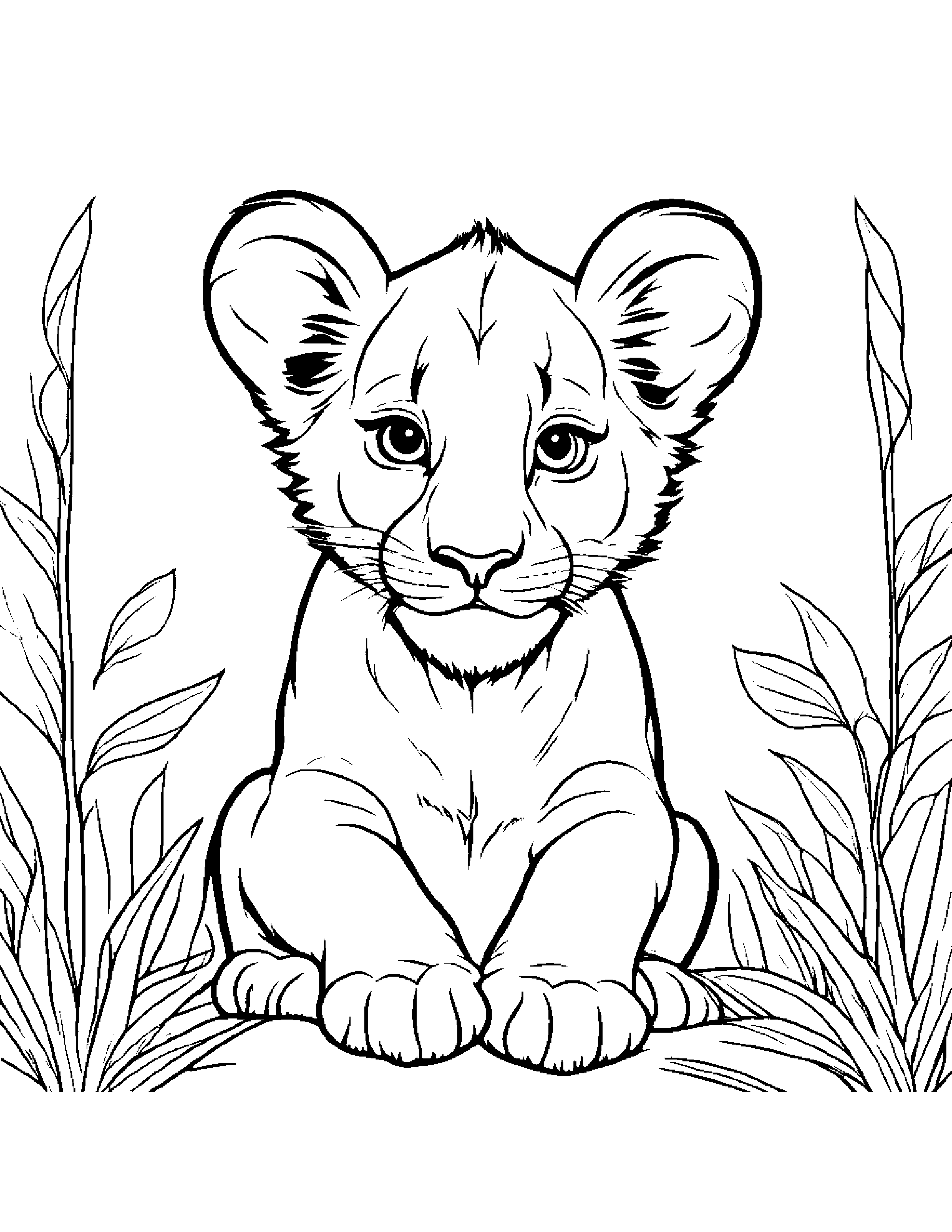 Lion Cub Coloring Page (Free Printable PDF)