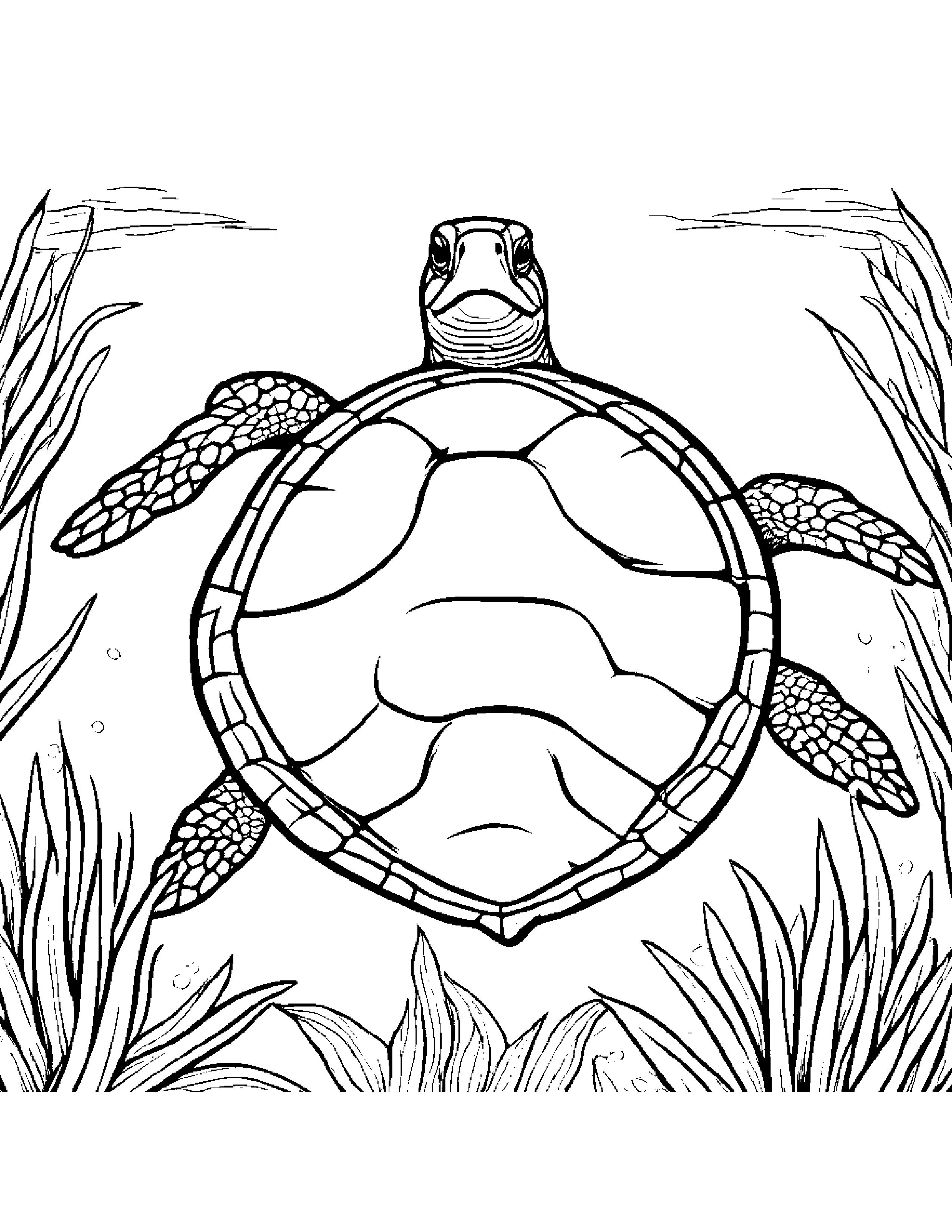 Sea Turtle Coloring Page (Free Printable PDF)