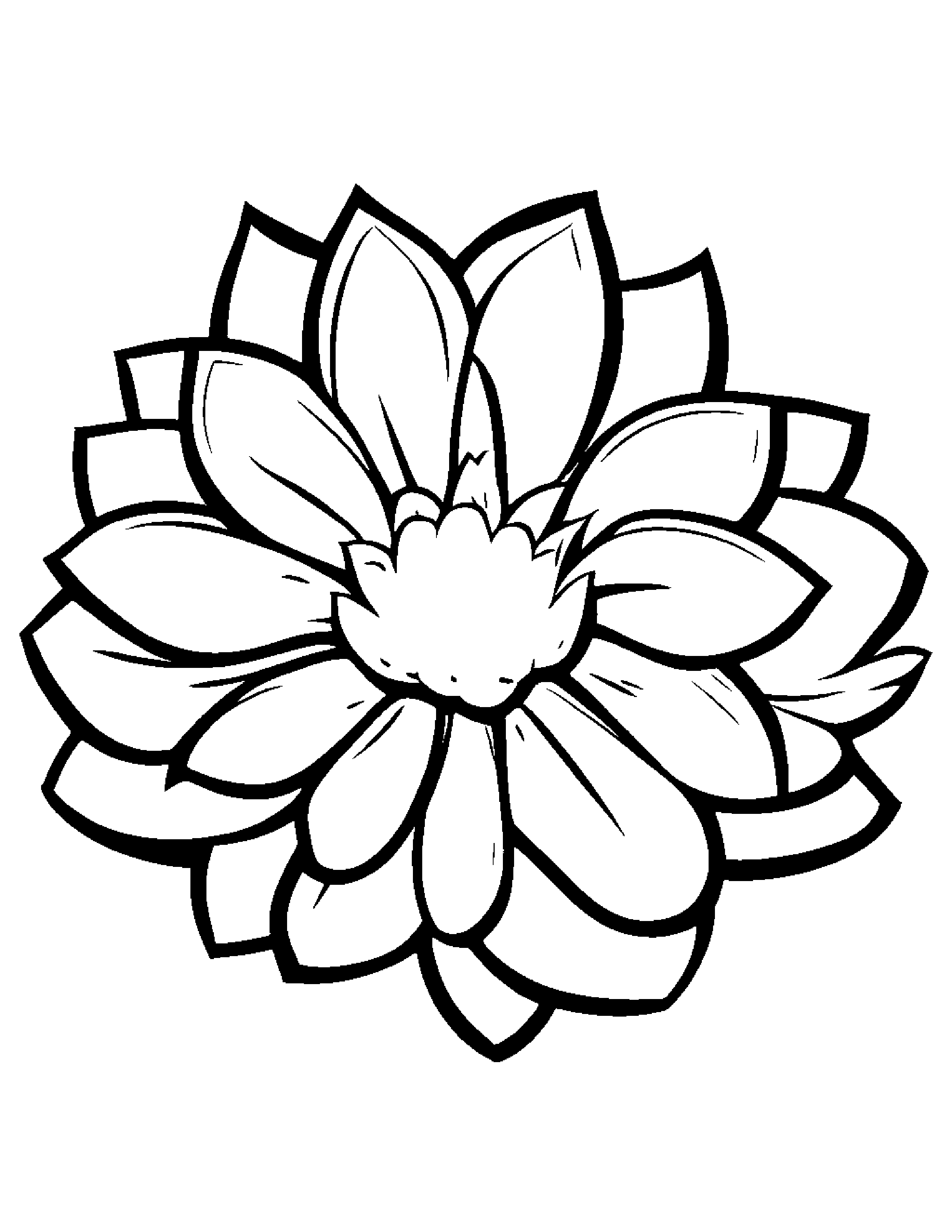 Happy Watermelon Slice With A Flower #2 Coloring Page (Free Printable PDF)