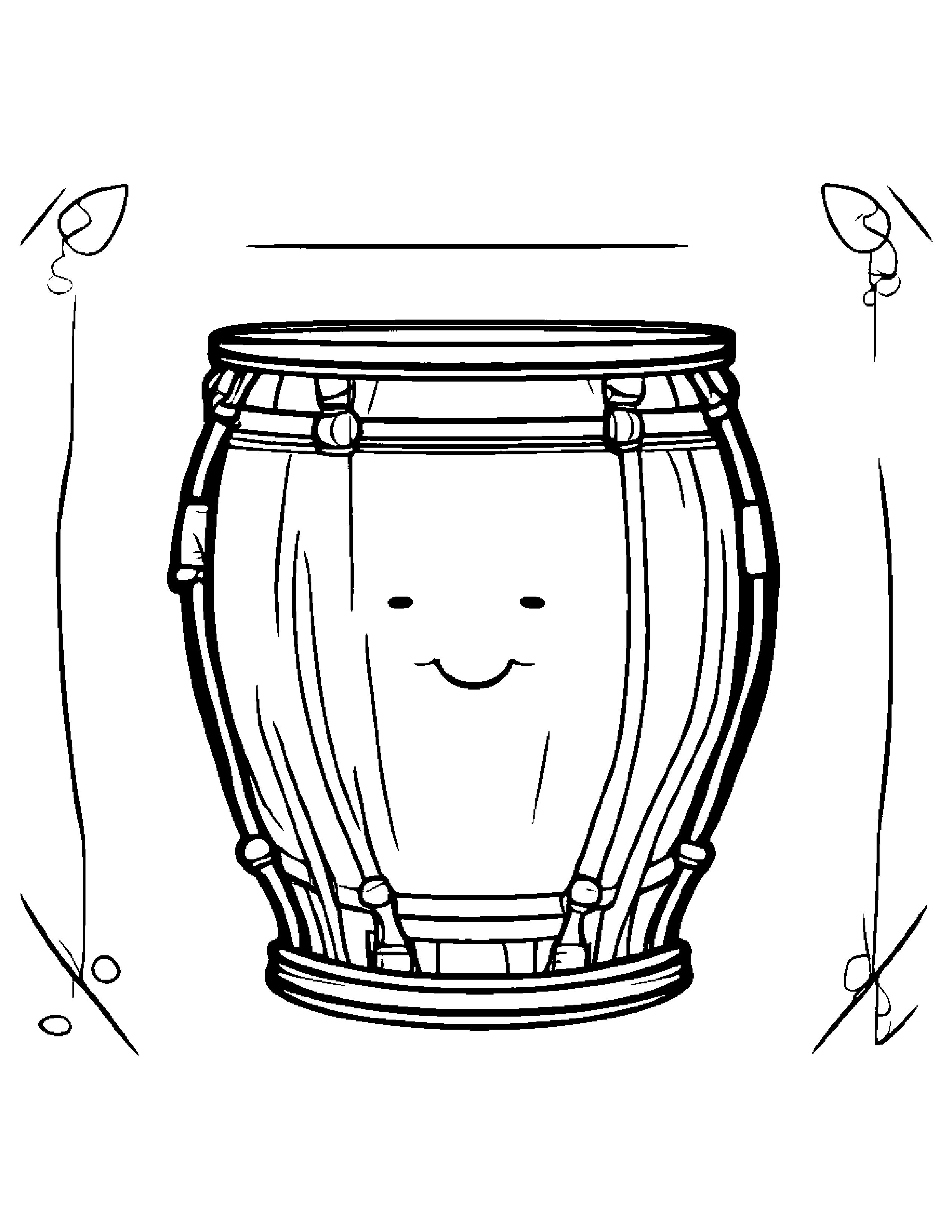 Baby Tiny Drum Coloring Page (Free Printable PDF)