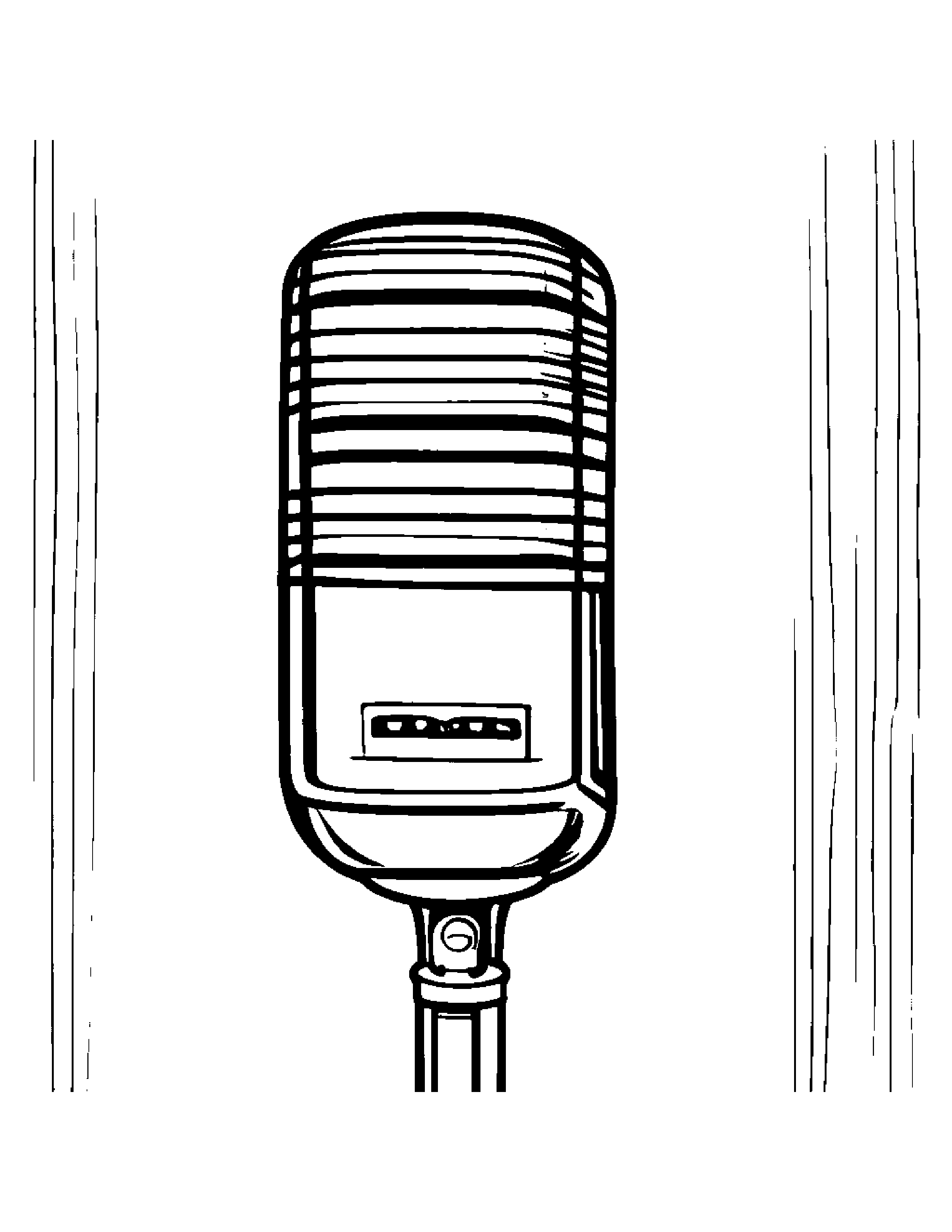 Gentle Microphone #2 Coloring Page (Free Printable PDF)
