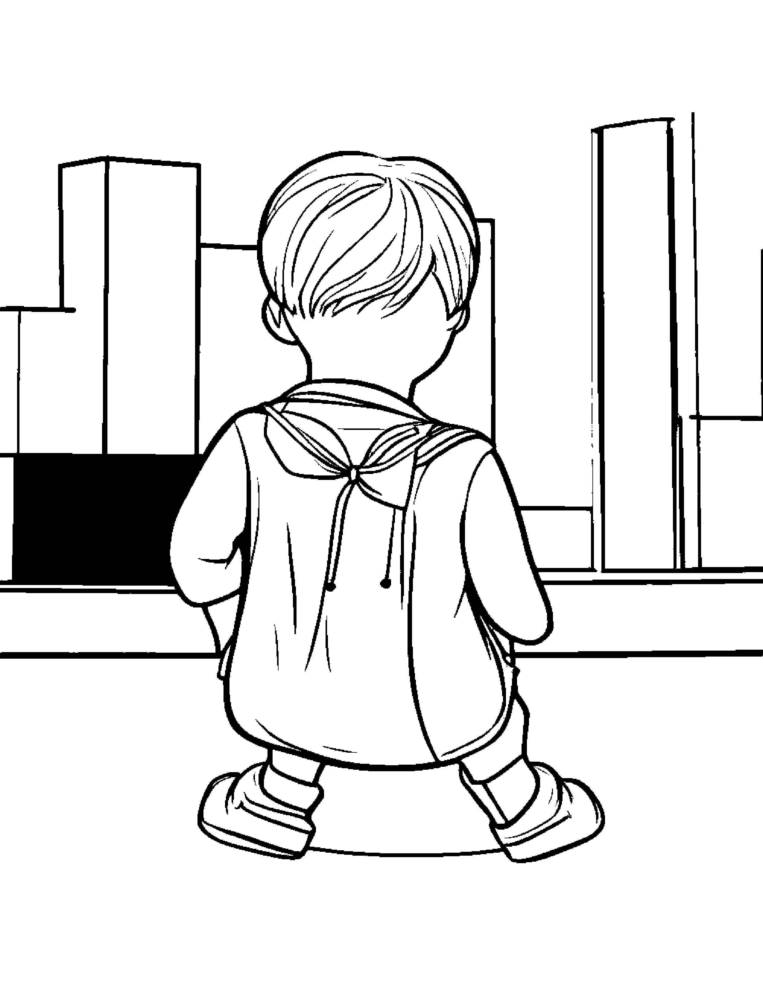 Backpack Learning To Tie A Bow On A Music Stage #3 Coloring Page (Free Printable PDF)