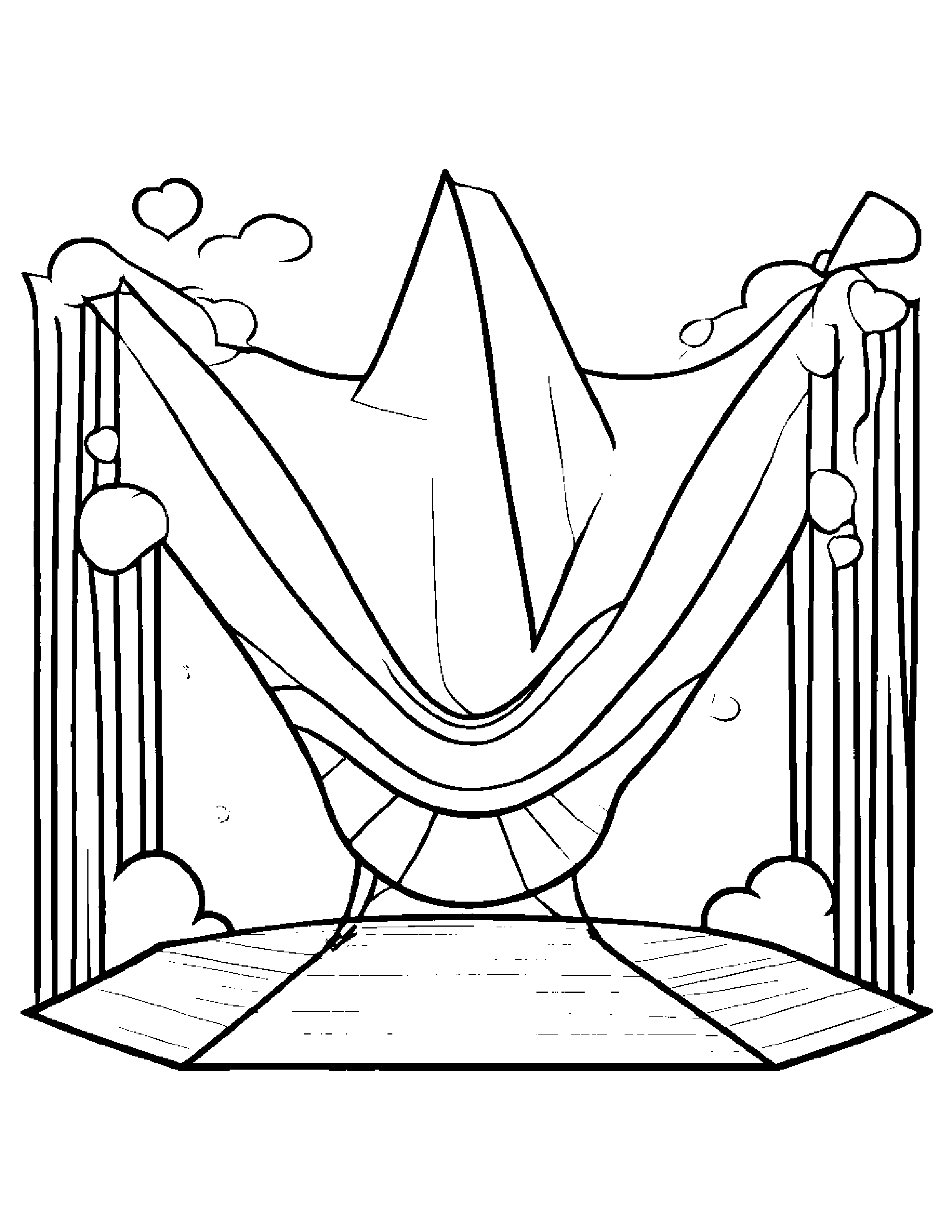Bubbly Kite On A Music Stage Coloring Page (Free Printable PDF)