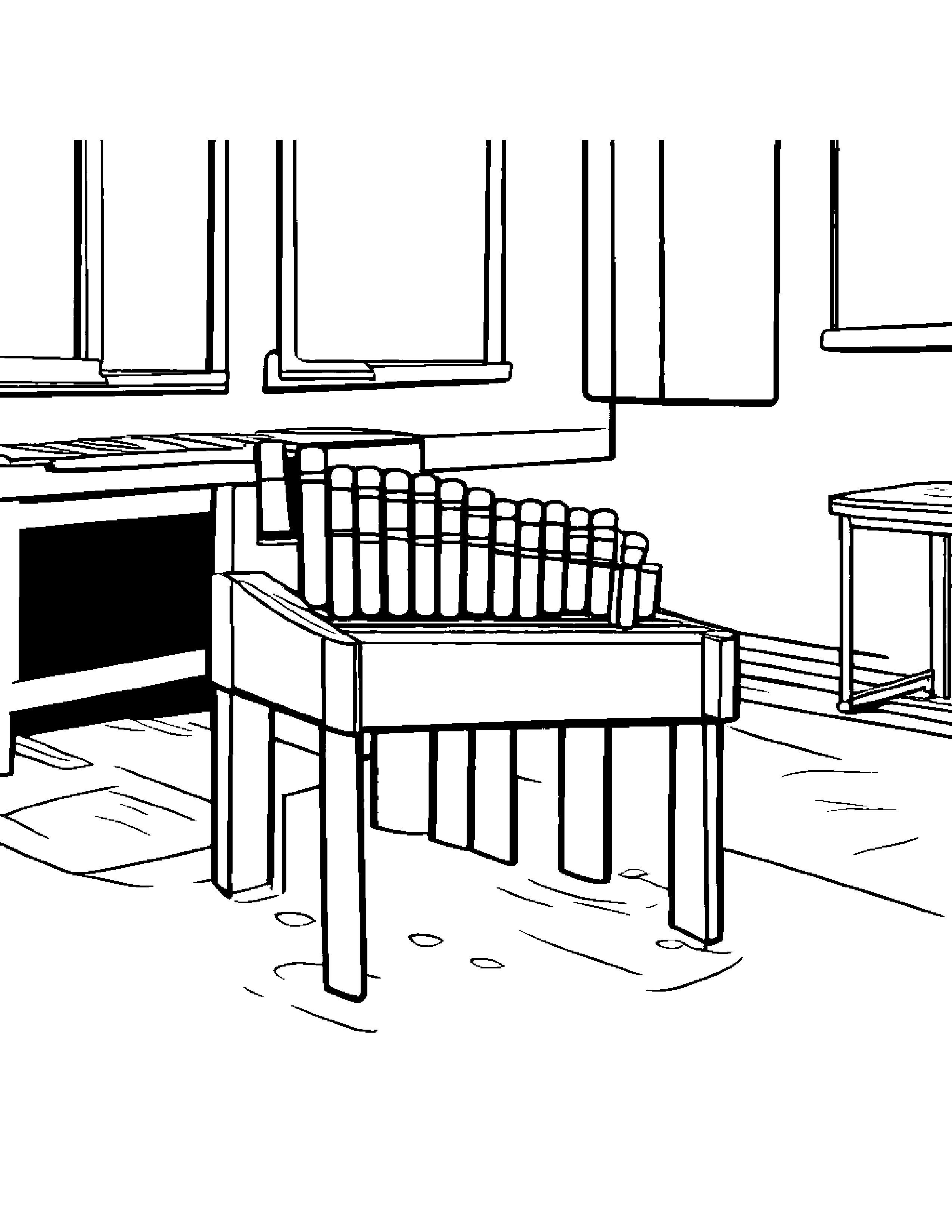 Bubbly Xylophone In A Classroom Corner #4 Coloring Page (Free Printable PDF)