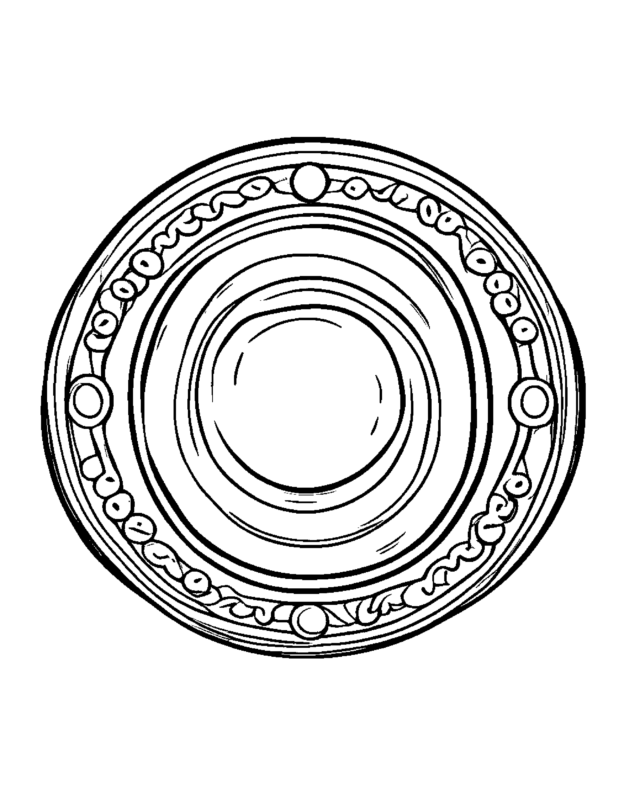Cheerful Tambourine #2 Coloring Page (Free Printable PDF)