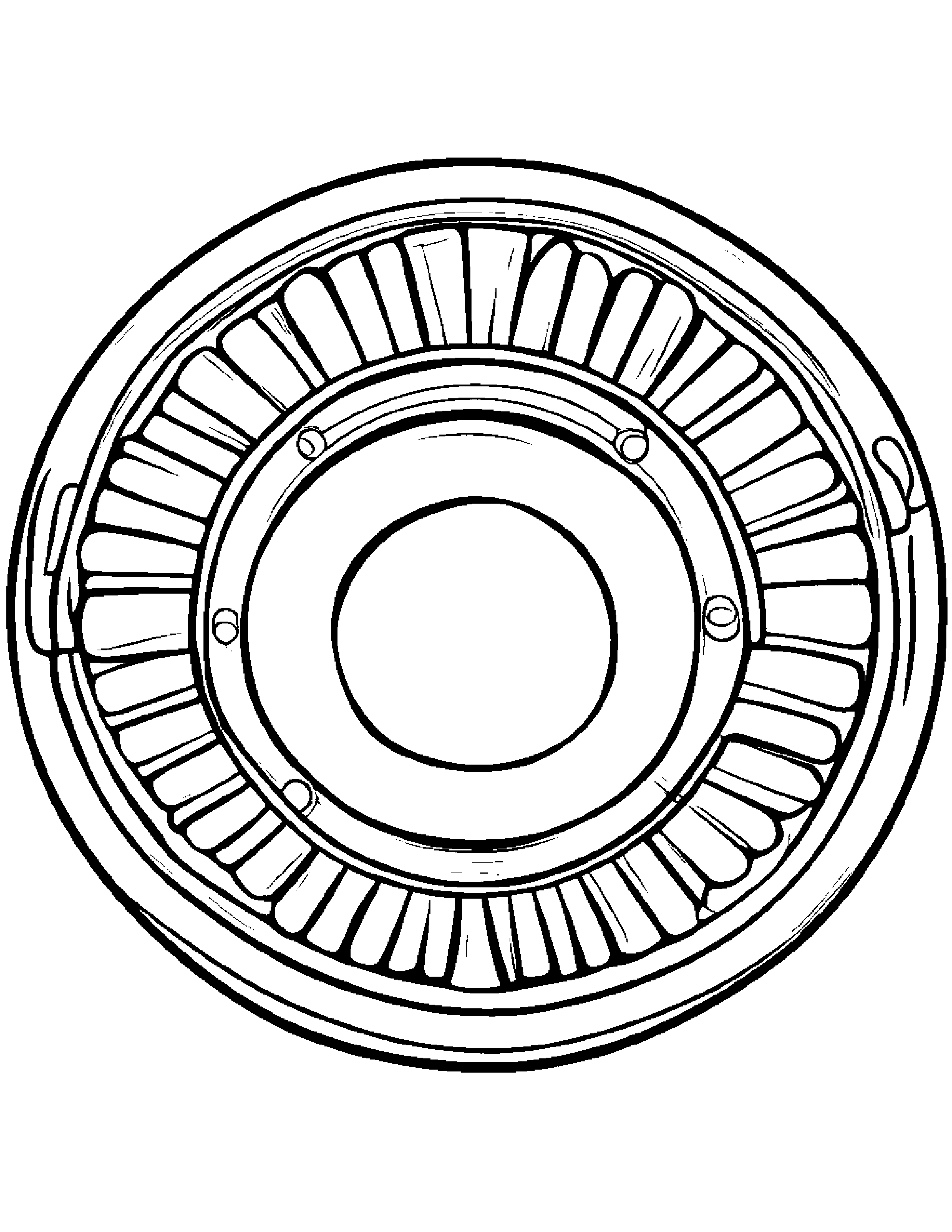 Cheerful Tambourine #5 Coloring Page (Free Printable PDF)