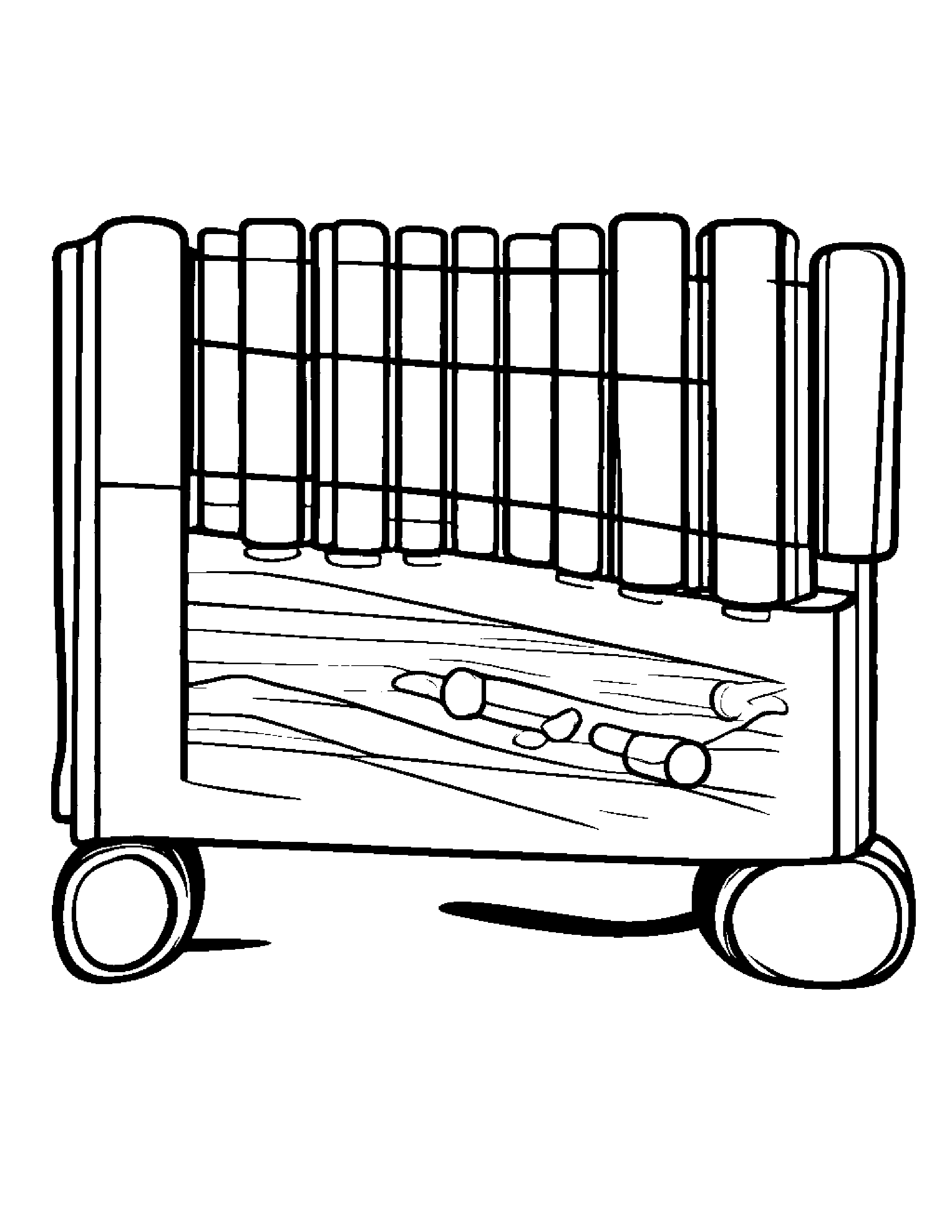 Cheerful Xylophone Coloring Page (Free Printable PDF)