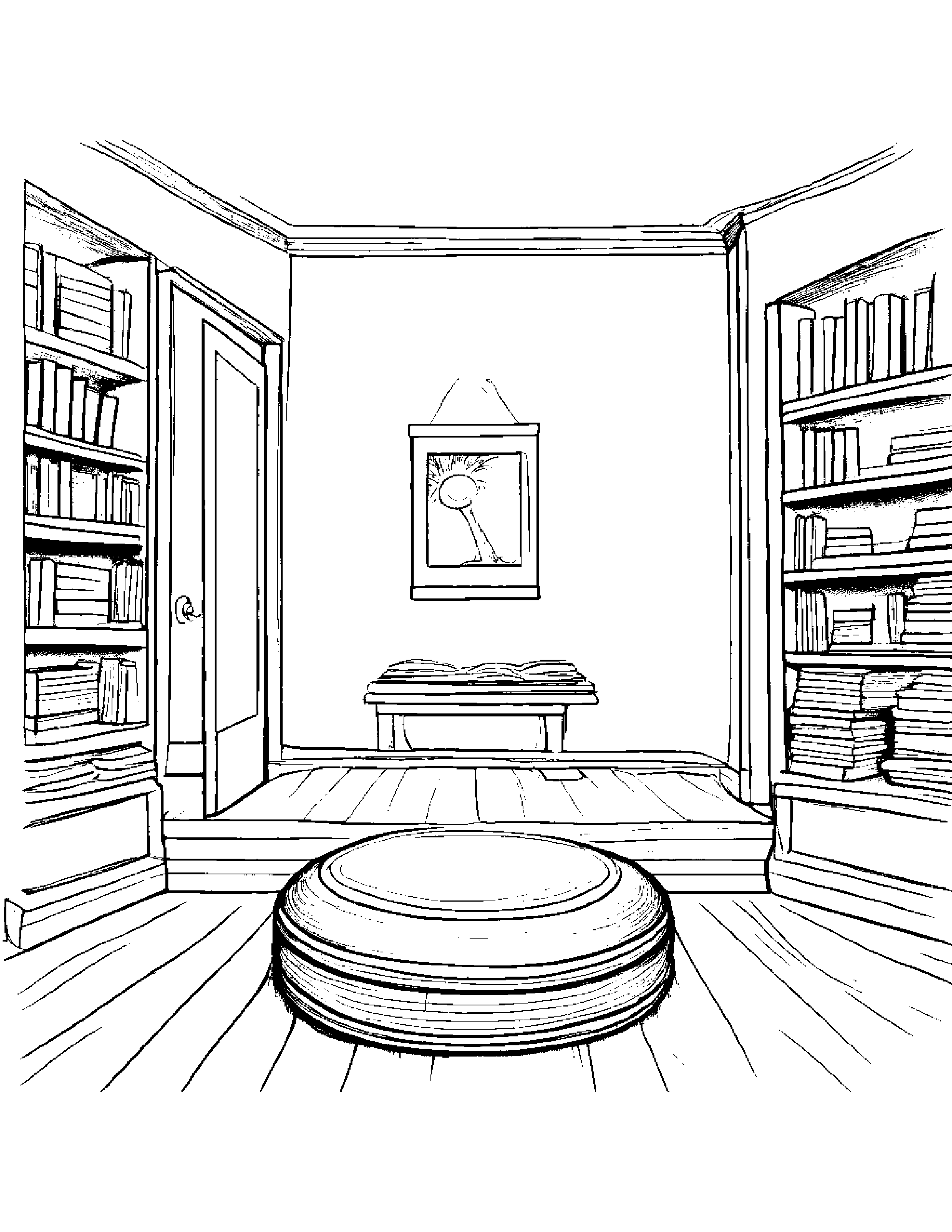 Curious Tambourine By A Reading Nook #2 Coloring Page (Free Printable PDF)