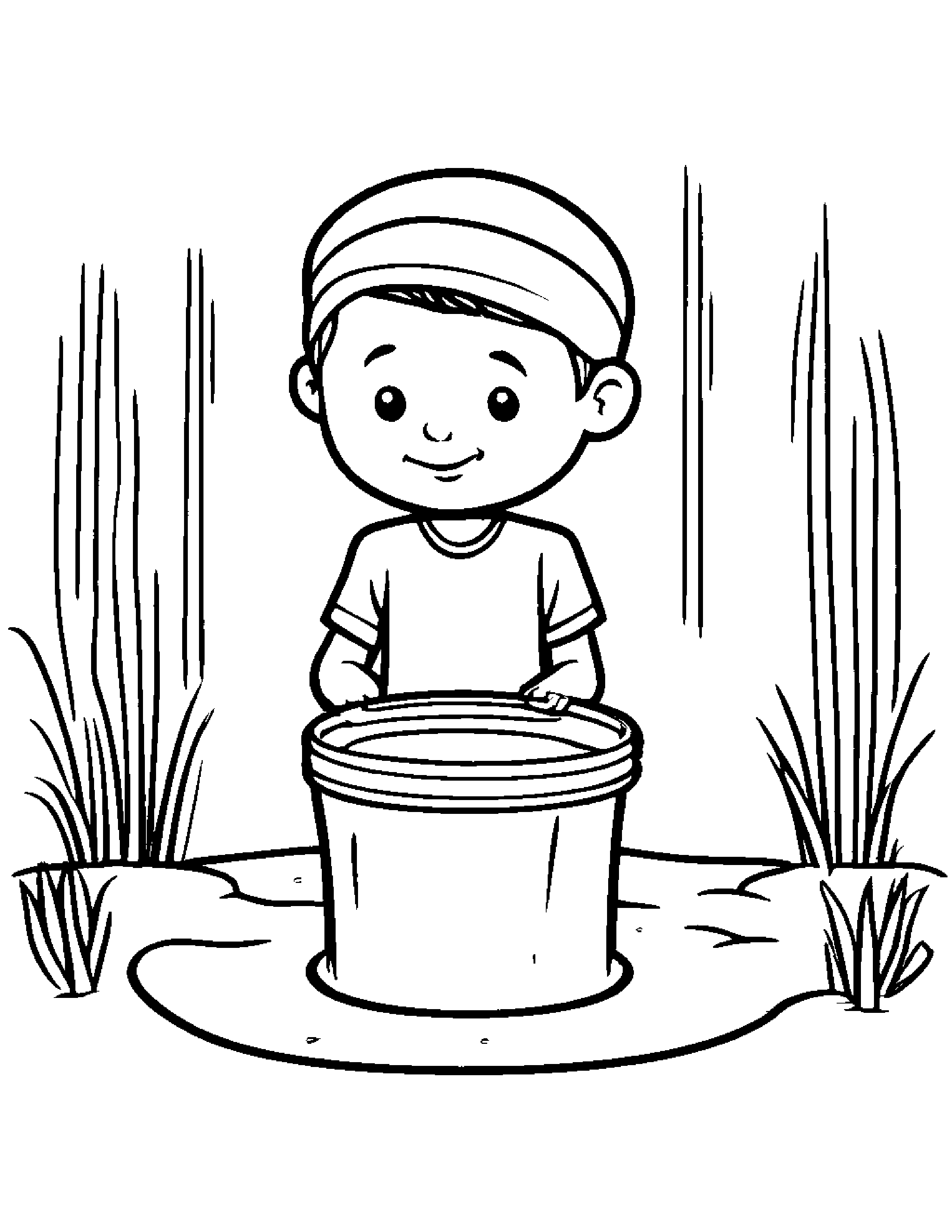 Drum Counting Beside A Sandbox Coloring Page (Free Printable PDF)