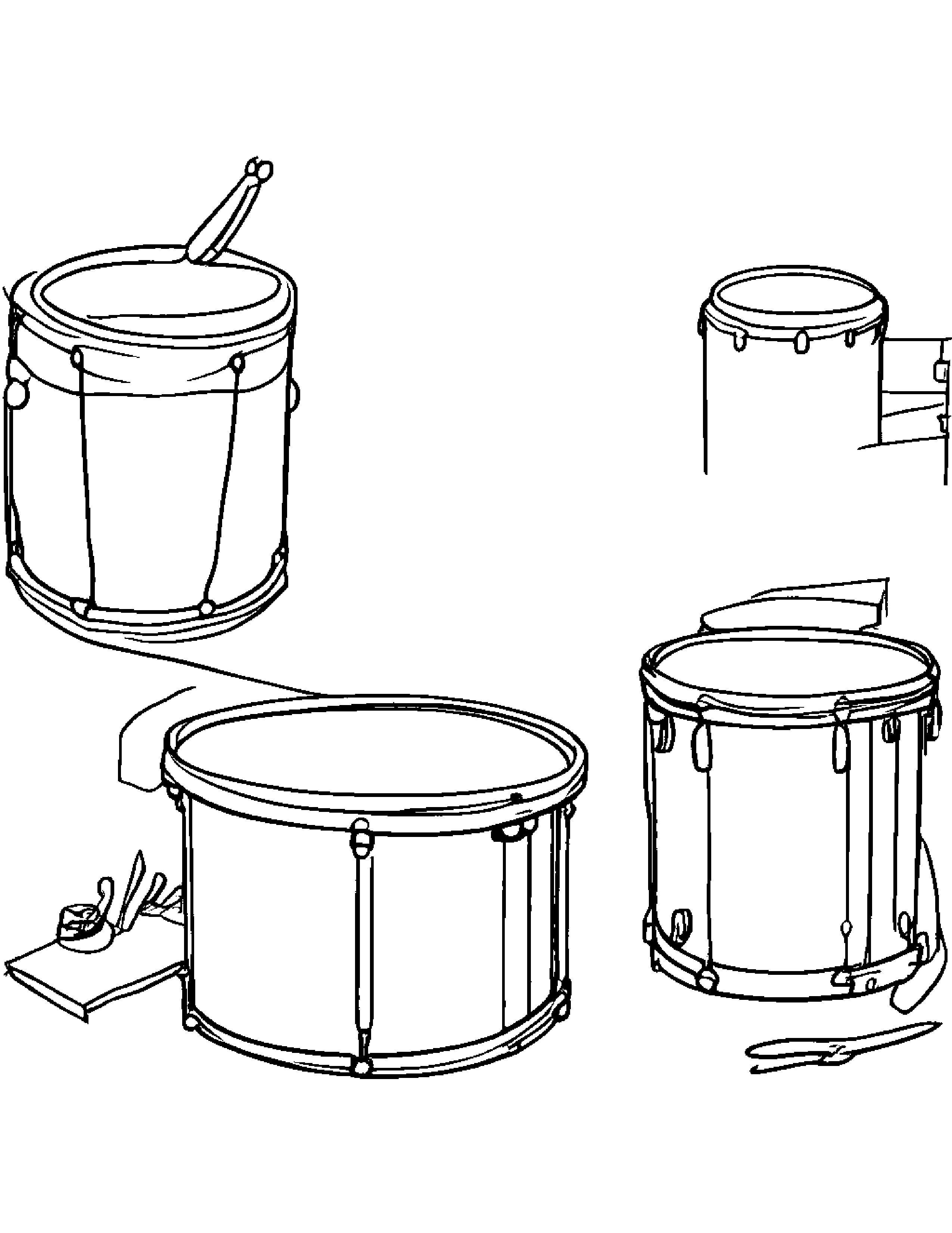 Drum Making Silly Faces #5 Coloring Page (Free Printable PDF)