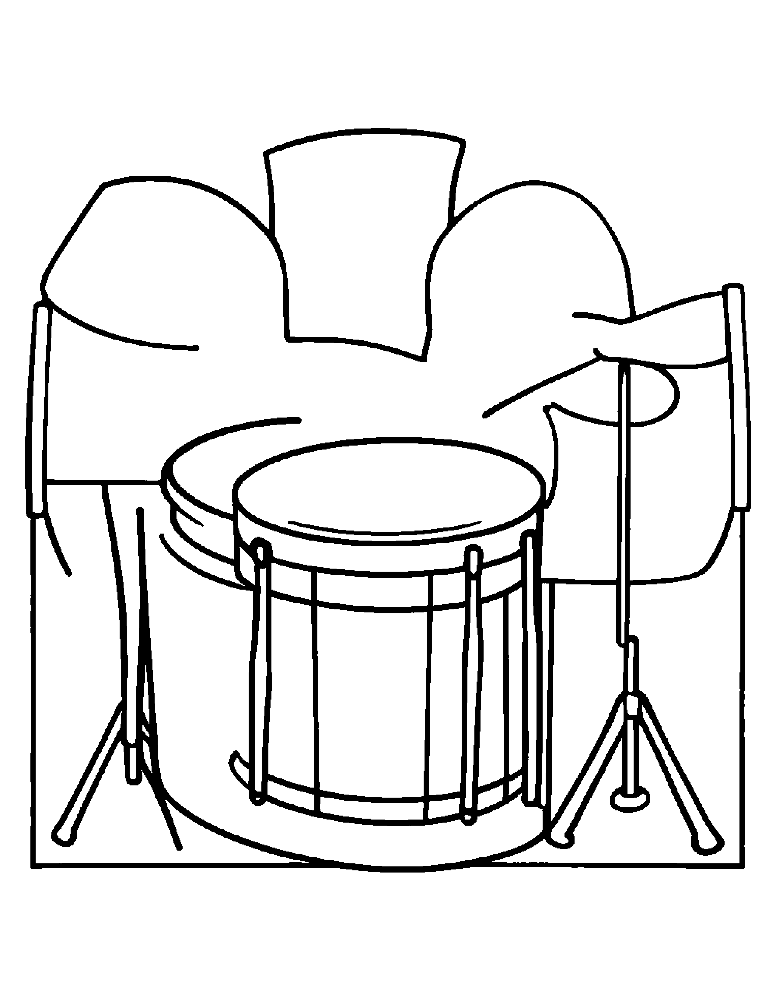 Drum Practicing Shapes #3 Coloring Page (Free Printable PDF)
