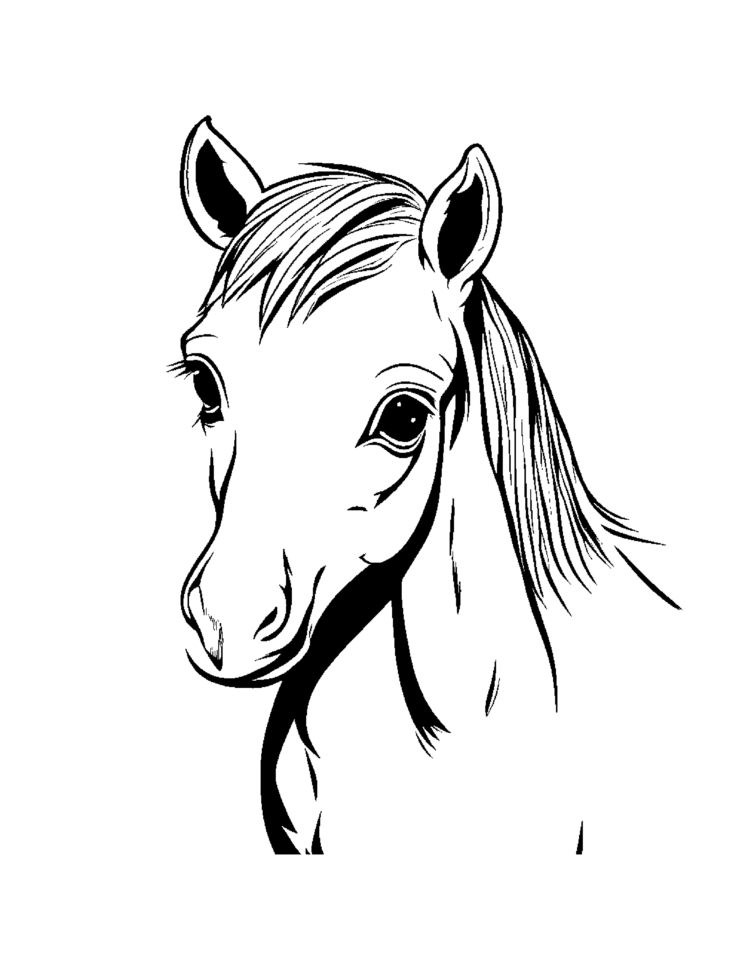 Foal With A Little Heart #3 Coloring Page (Free Printable PDF)