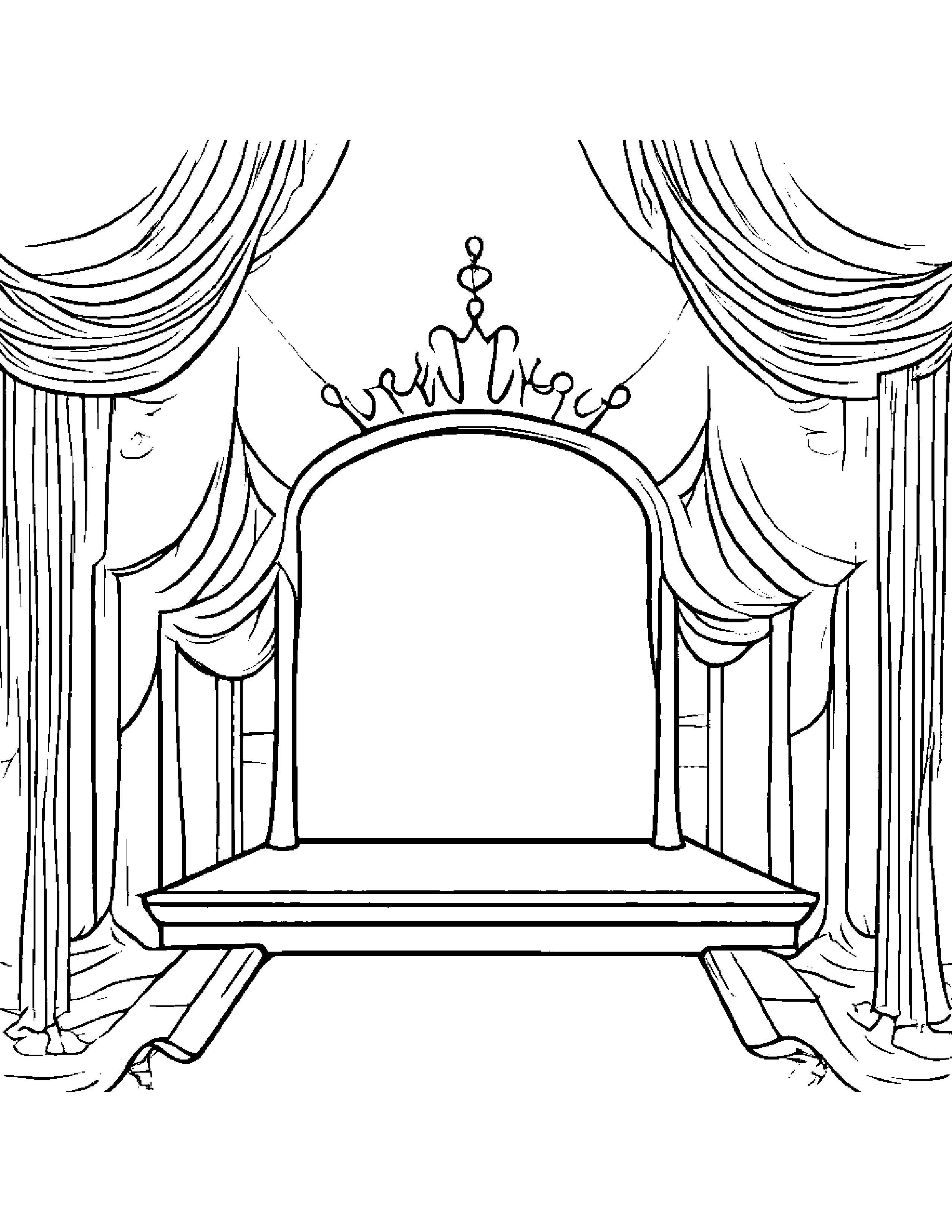 Friendly Crown On A Music Stage #5 Coloring Page (Free Printable PDF)