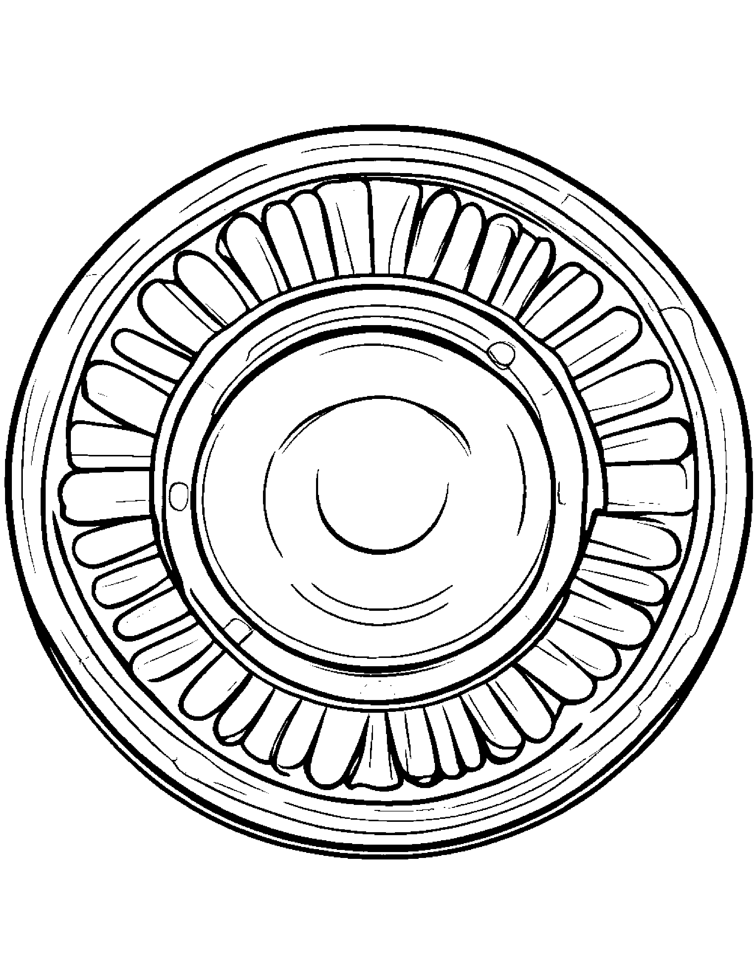 Friendly Tambourine #3 Coloring Page (Free Printable PDF)