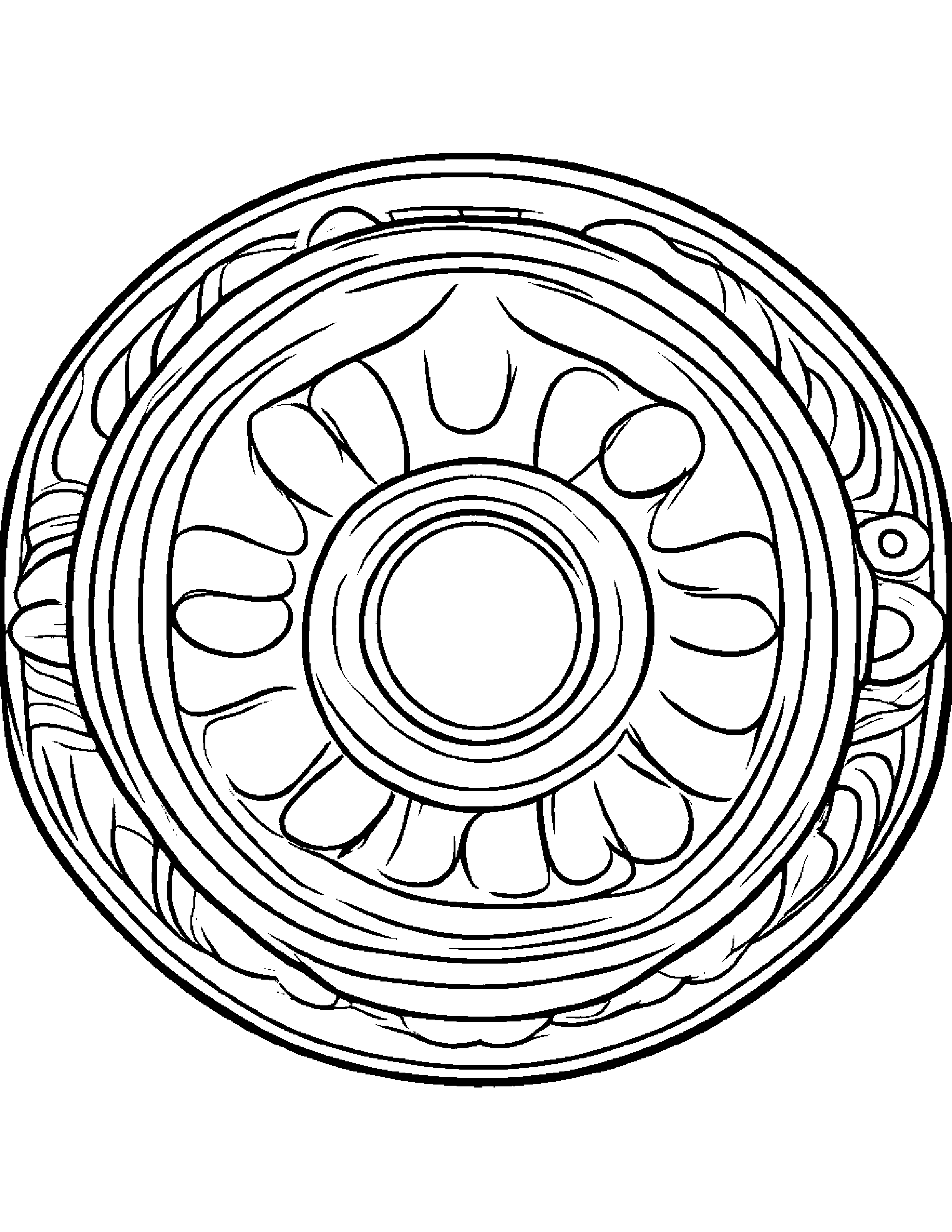 Friendly Tambourine Coloring Page (Free Printable PDF)