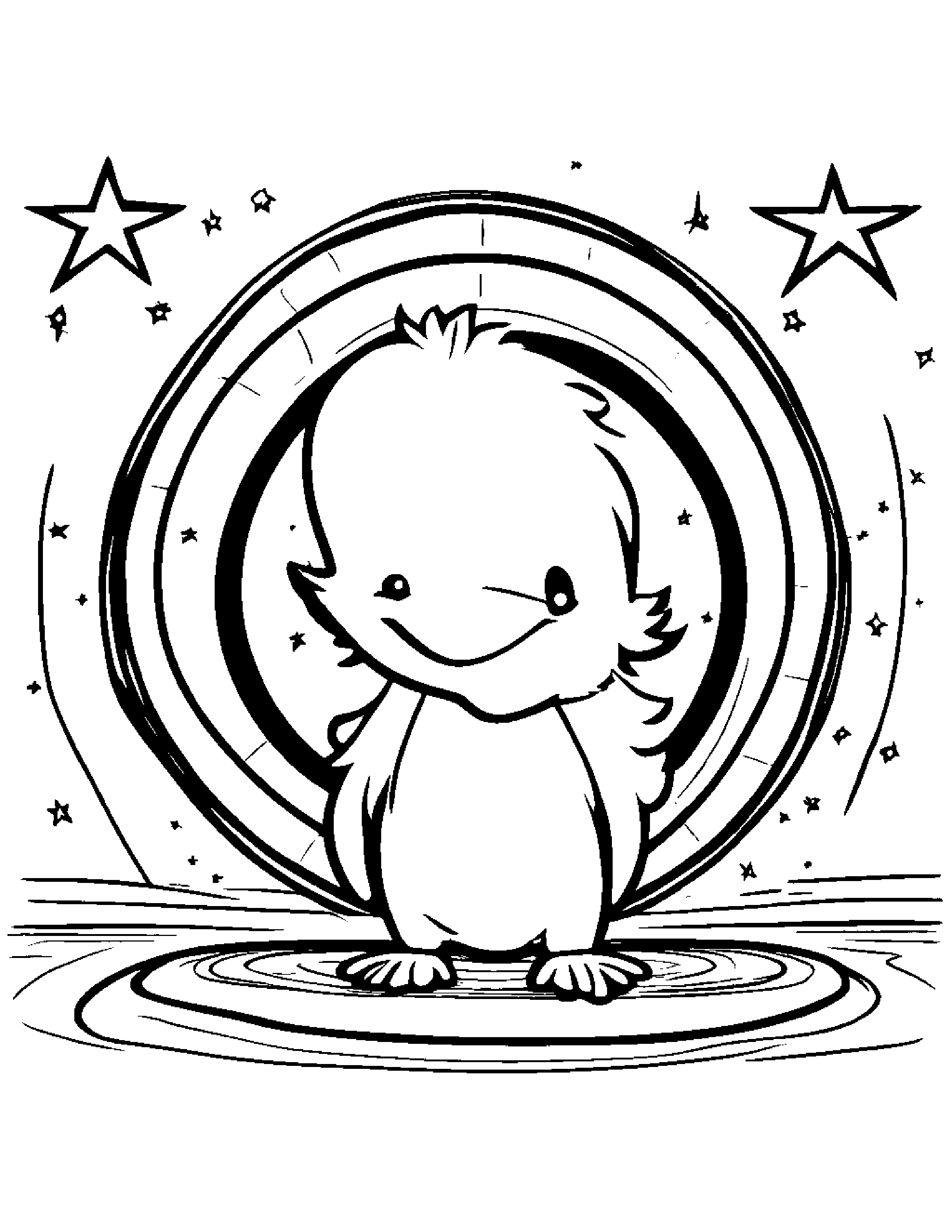 Gosling Painting A Star On A Music Stage #3 Coloring Page (Free Printable PDF)