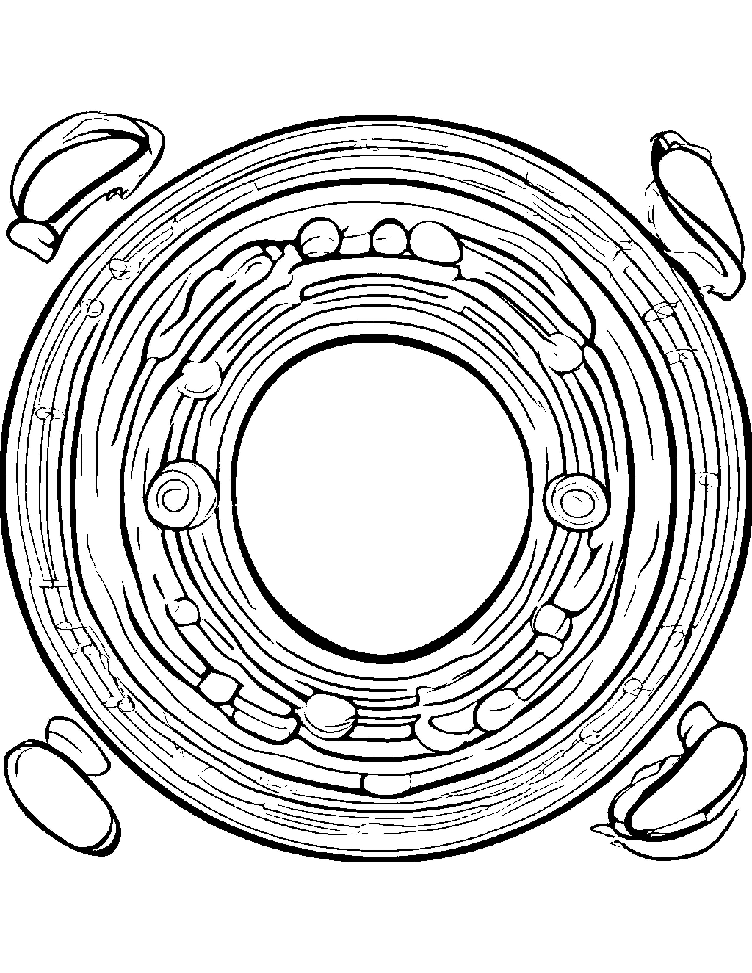 Happy Tambourine #4 Coloring Page (Free Printable PDF)