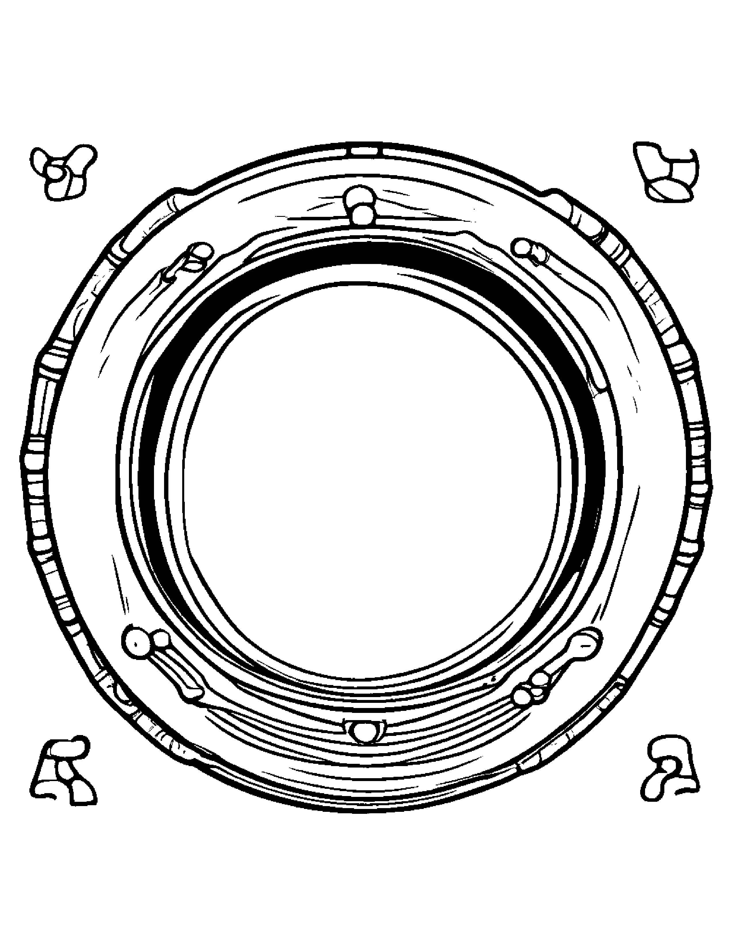 Happy Tambourine Coloring Page (Free Printable PDF)