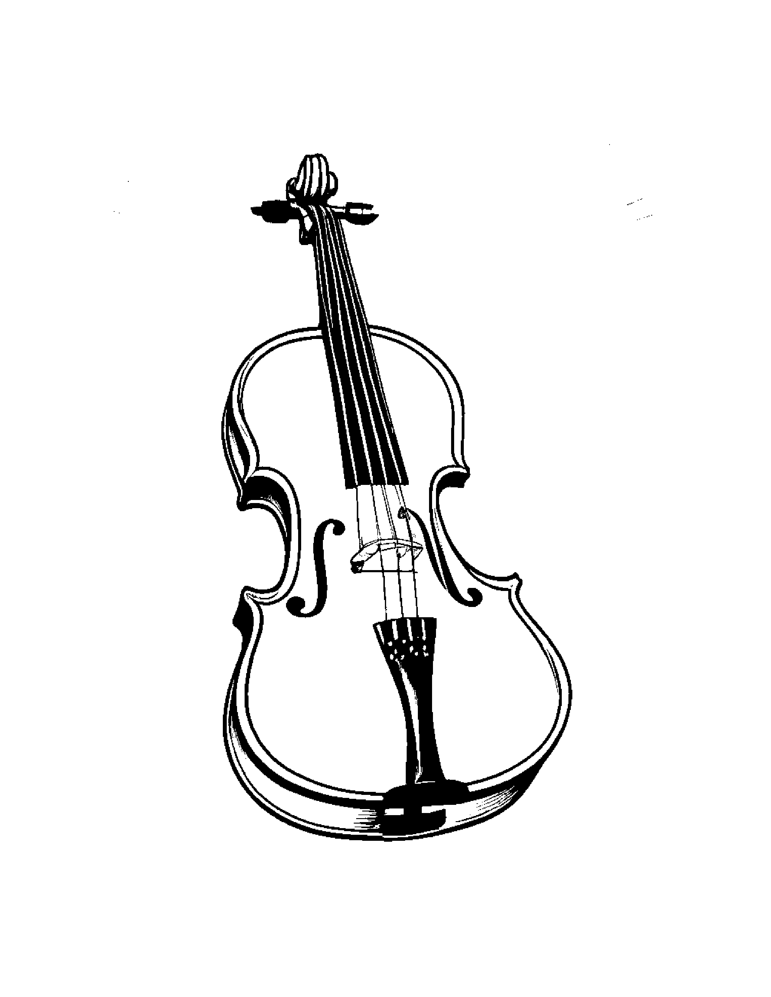 Helpful Violin Coloring Page (Free Printable PDF)