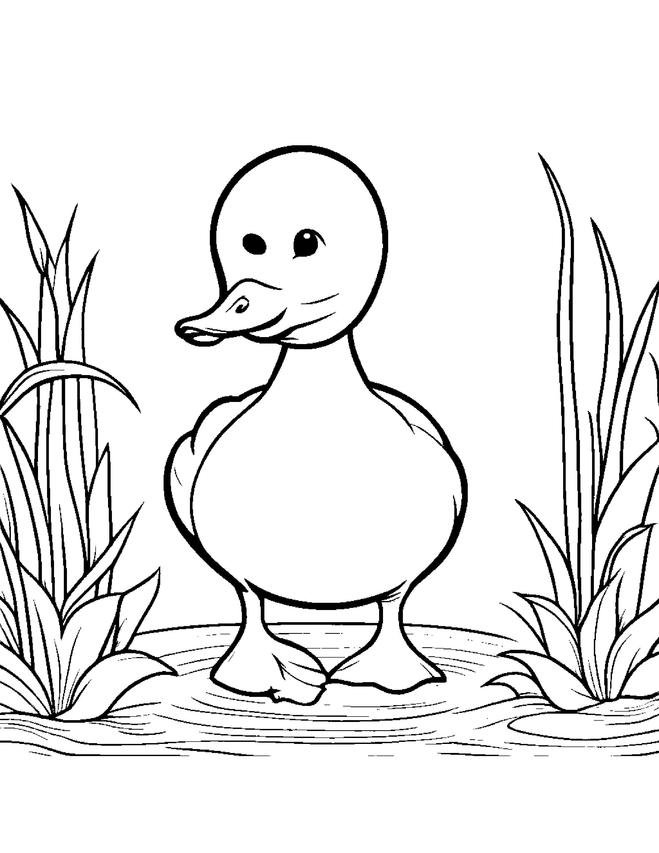 Jolly Duckling #3 Coloring Page (Free Printable PDF)
