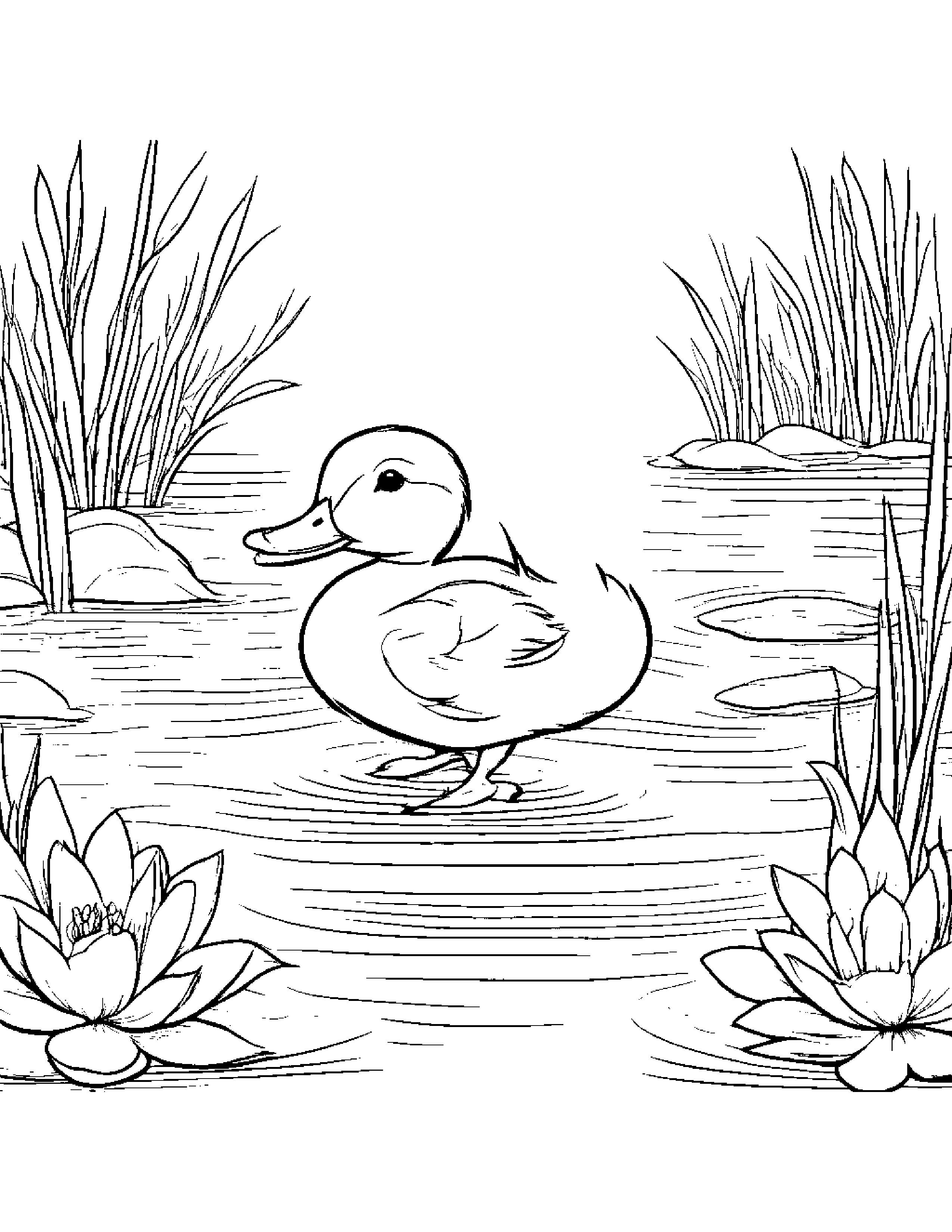 Jolly Duckling #4 Coloring Page (Free Printable PDF)
