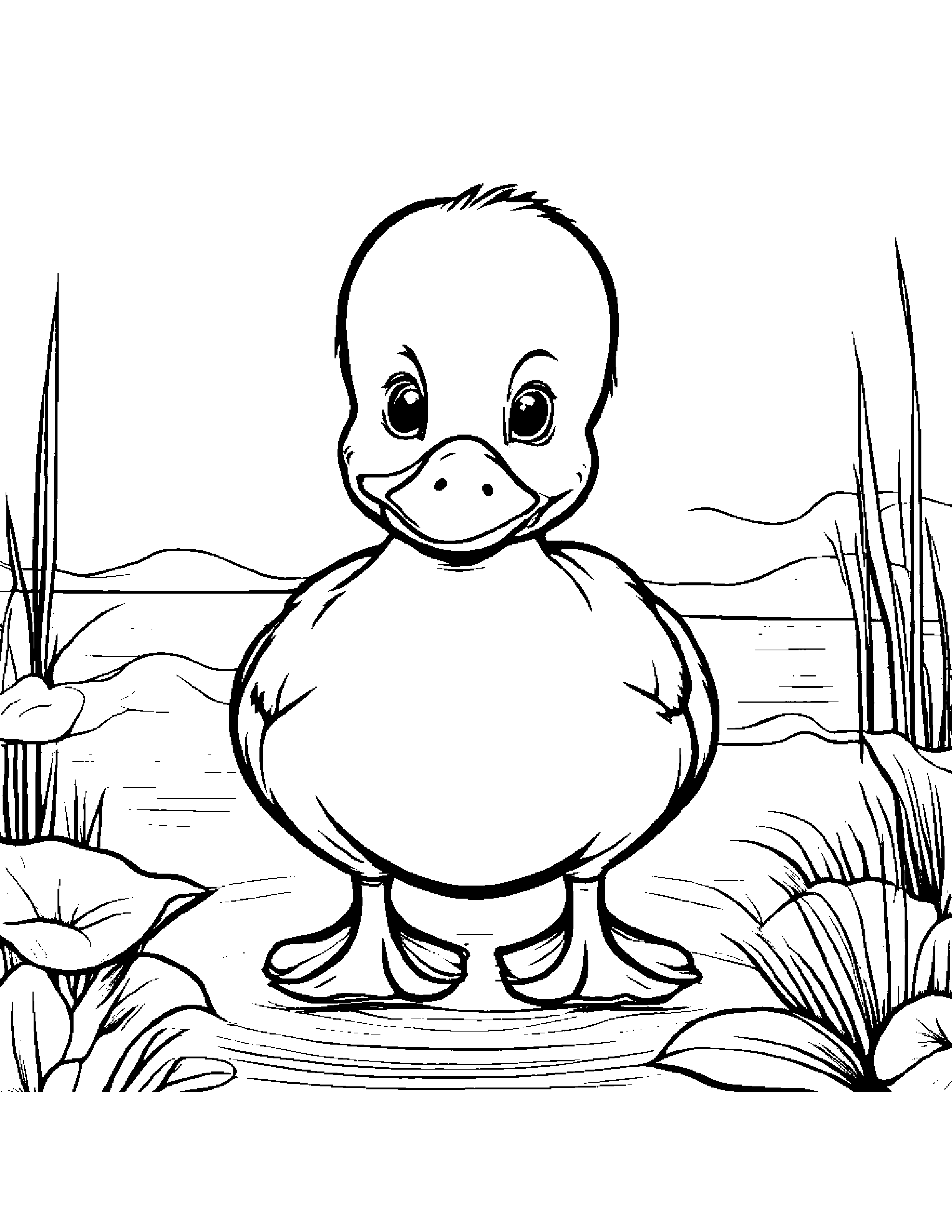 Jolly Duckling #5 Coloring Page (Free Printable PDF)