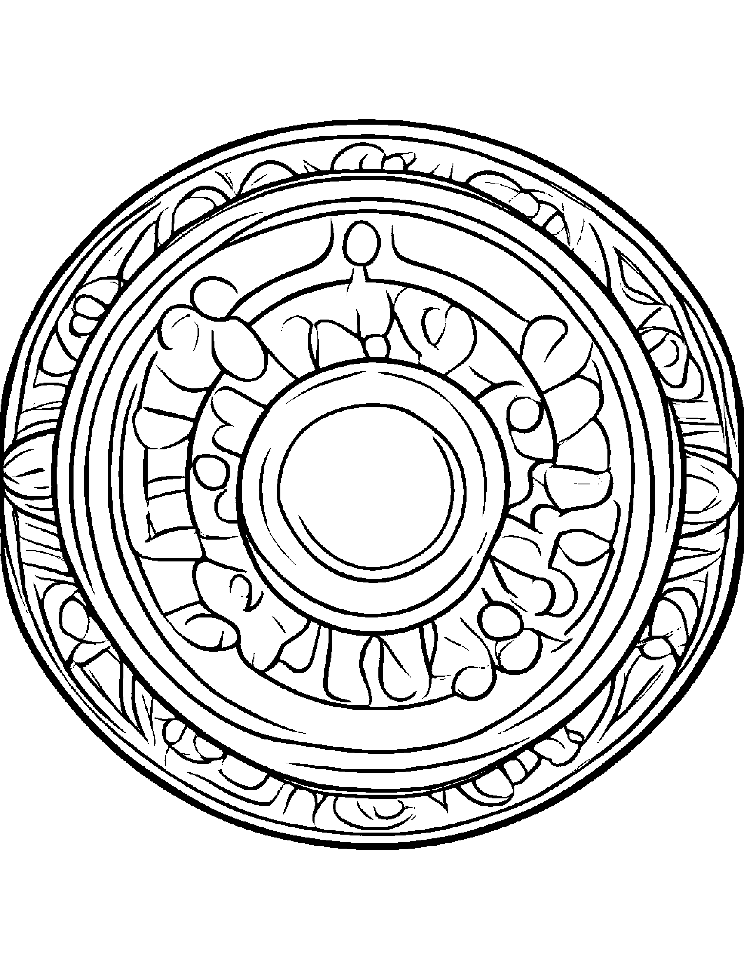 Jolly Tambourine #2 Coloring Page (Free Printable PDF)
