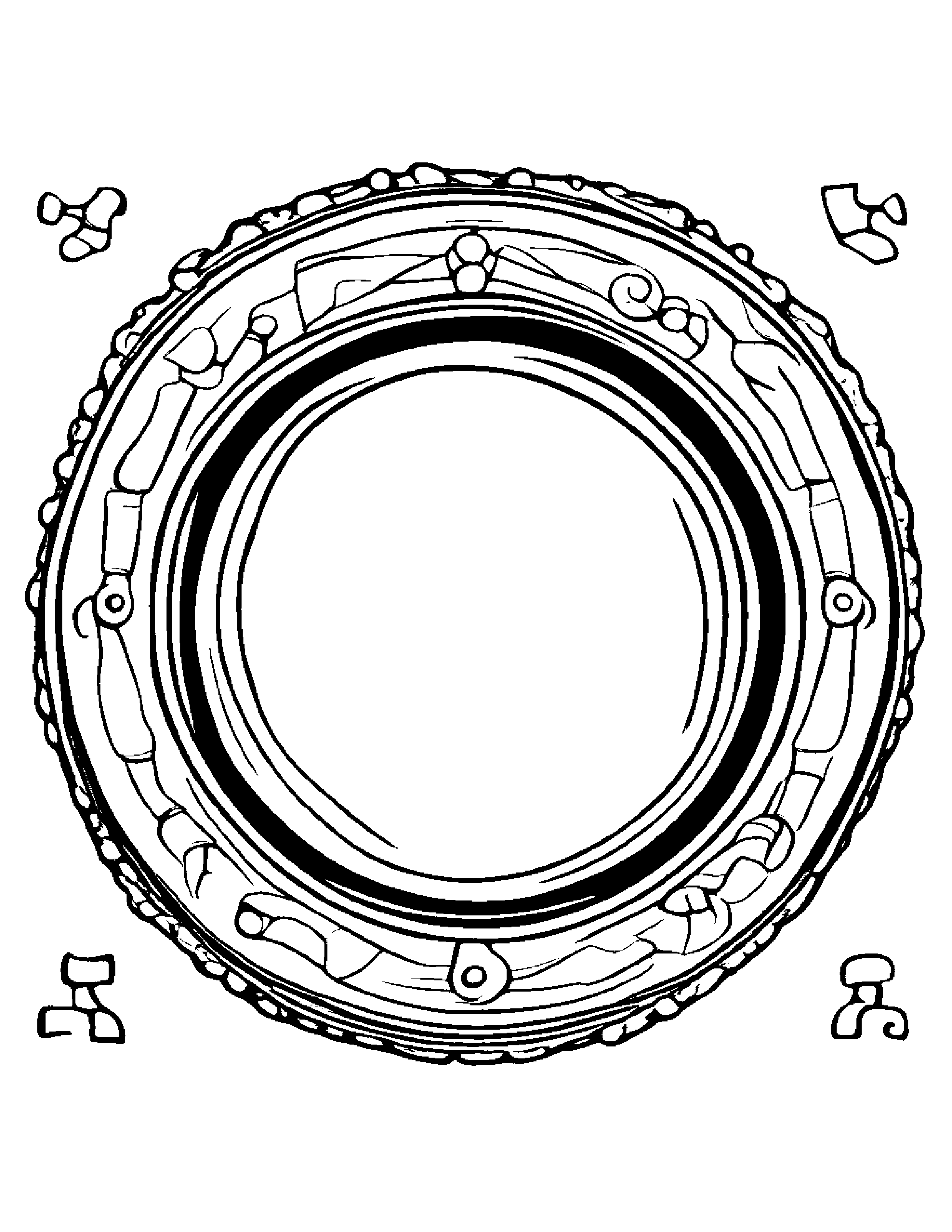 Jolly Tambourine Coloring Page (Free Printable PDF)