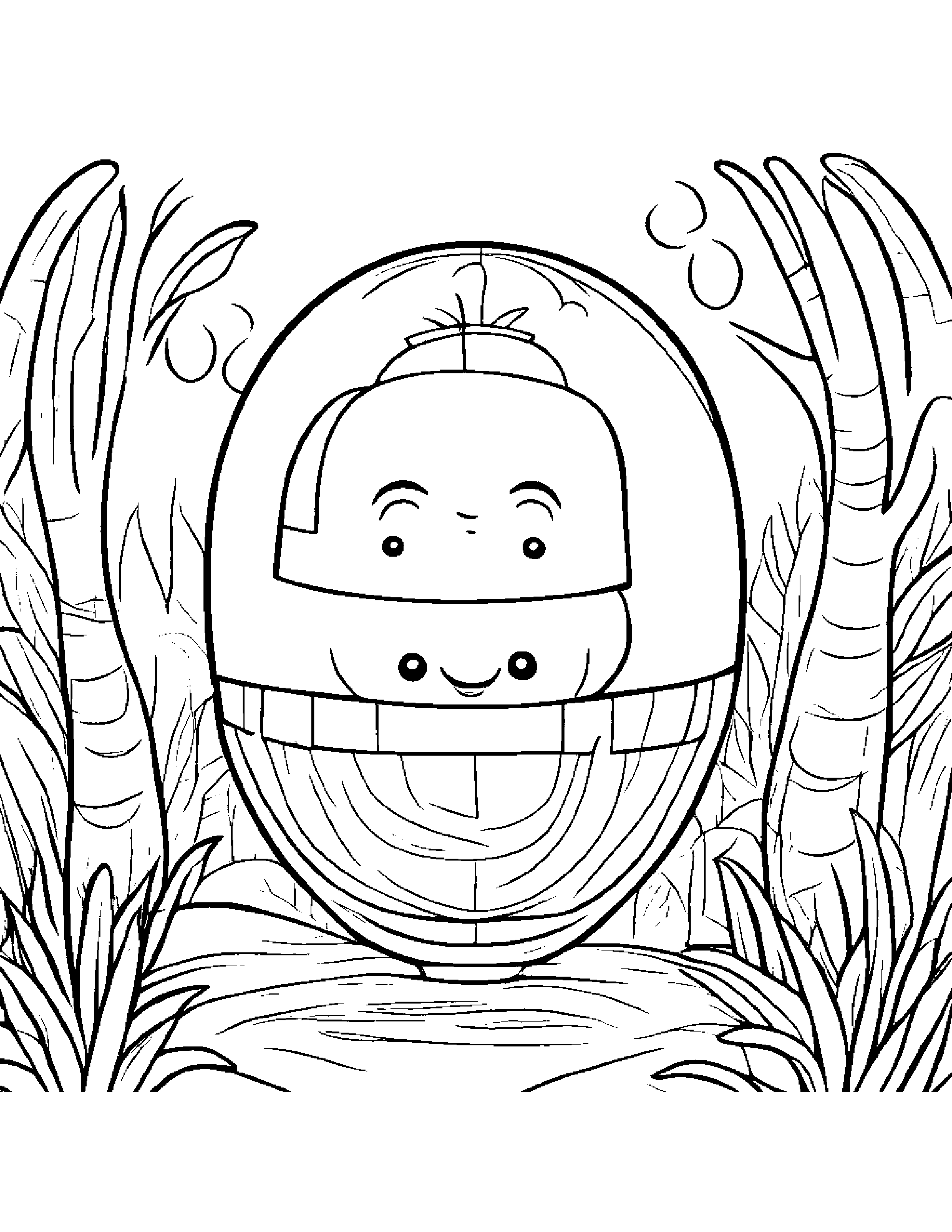 Maracas Playing Hide-And-Seek Coloring Page (Free Printable PDF)