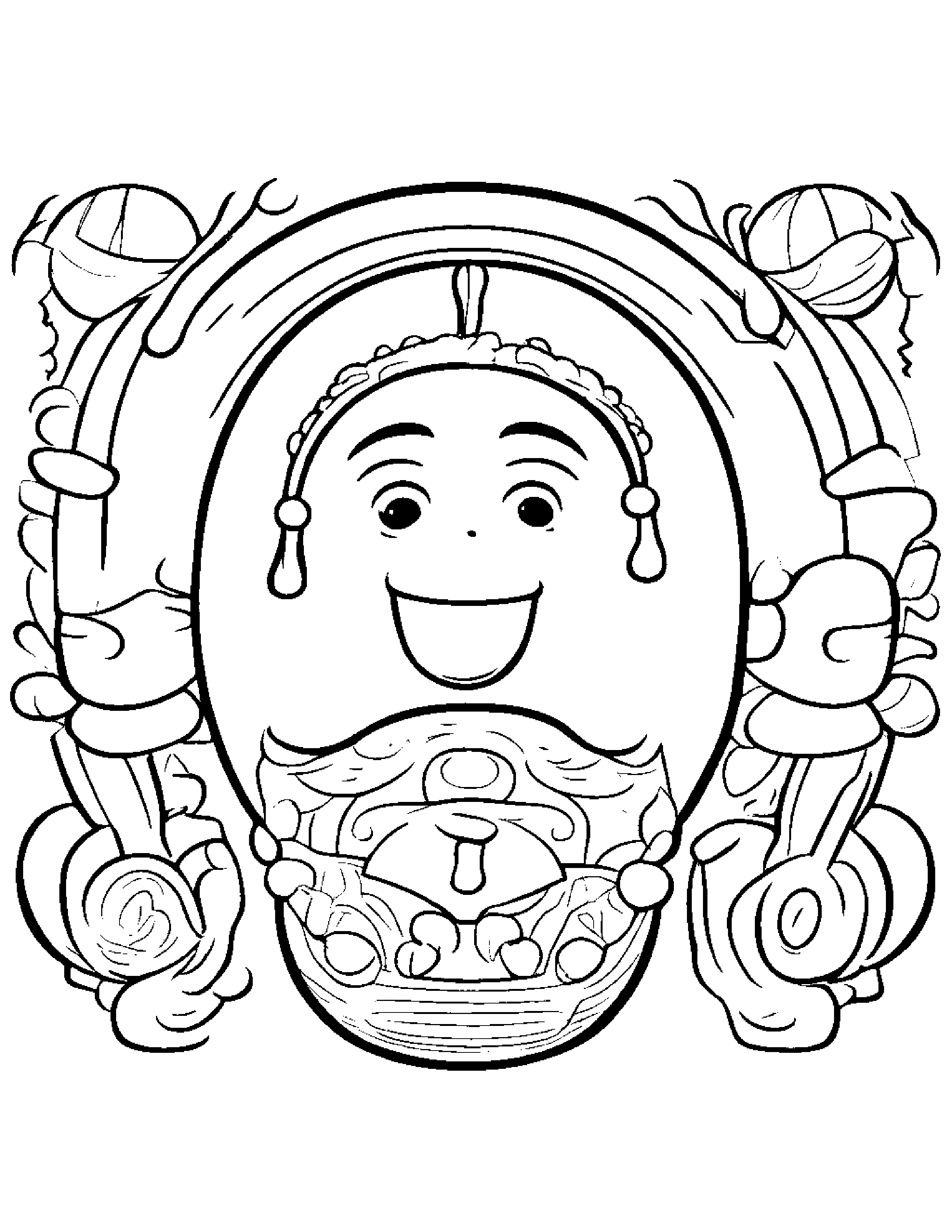 Maracas Singing #2 Coloring Page (Free Printable PDF)