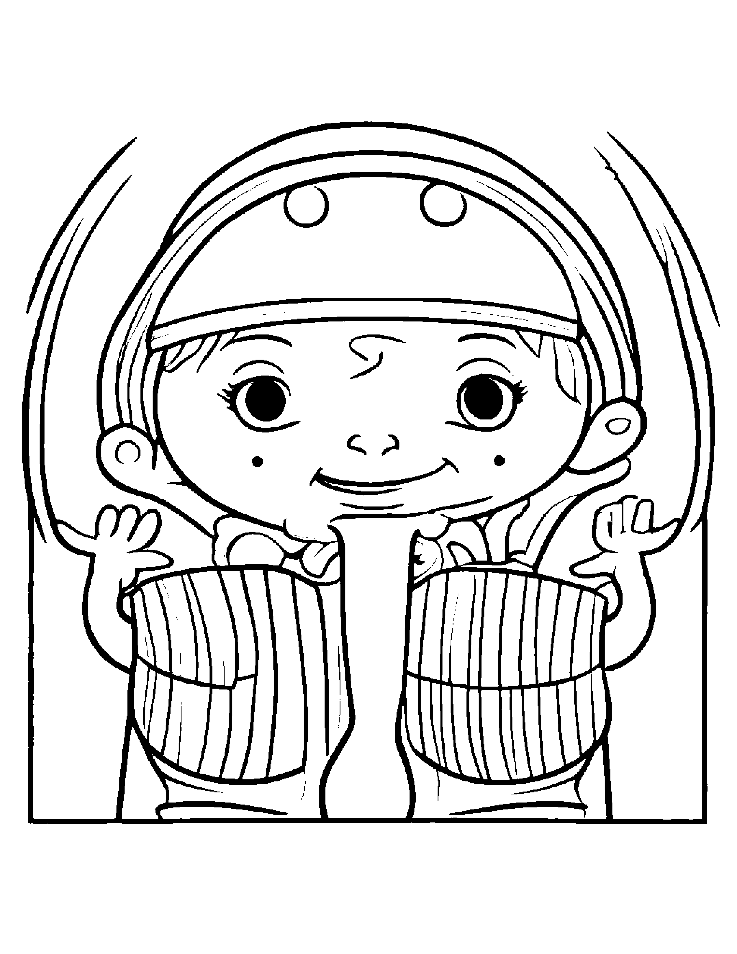 Maracas Singing #3 Coloring Page (Free Printable PDF)