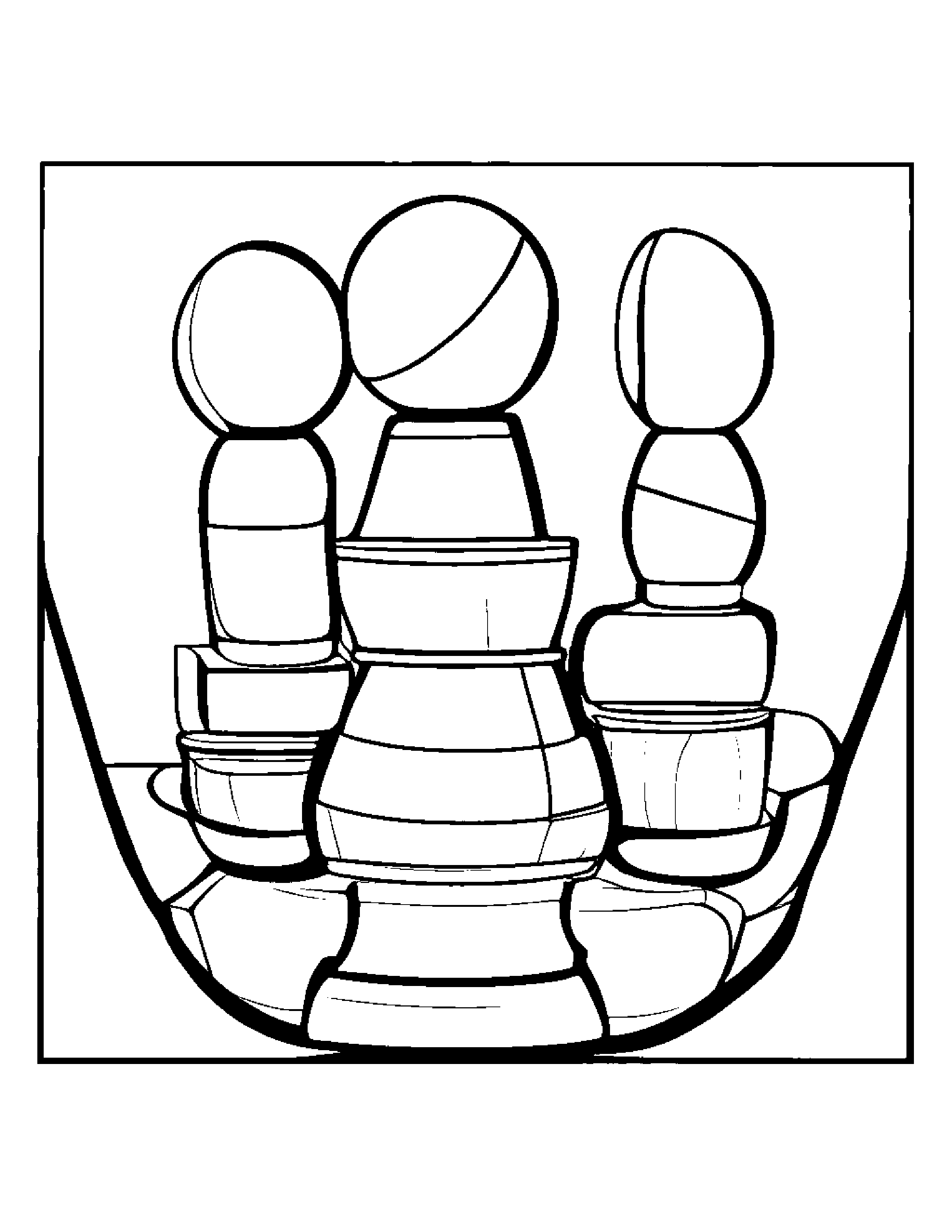 Maracas Stacking Blocks #3 Coloring Page (Free Printable PDF)