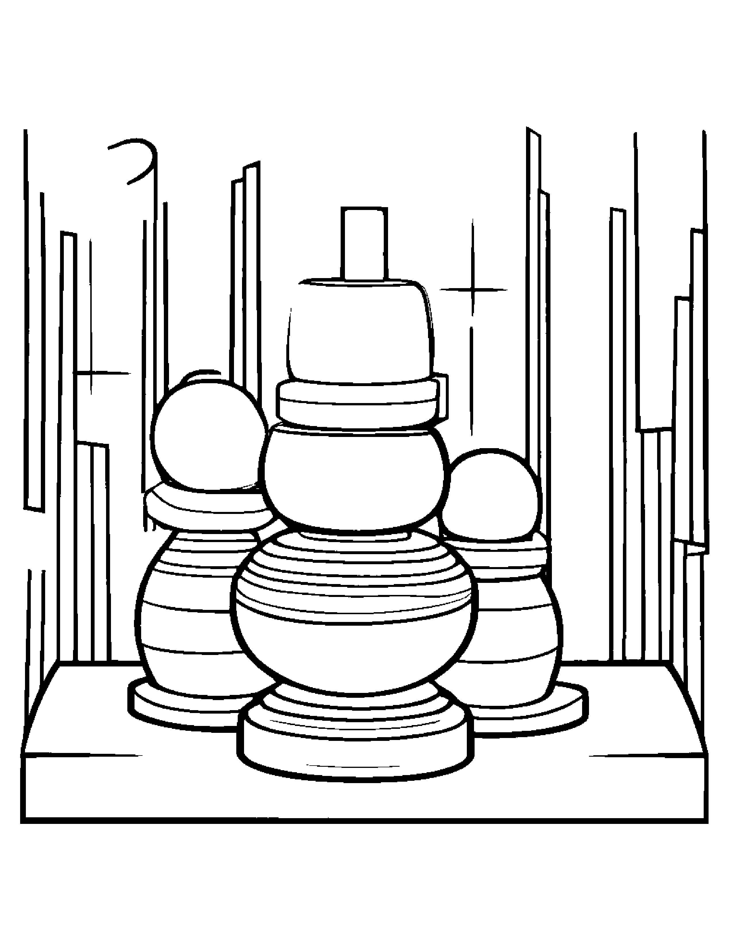 Maracas Stacking Blocks Coloring Page (Free Printable PDF)