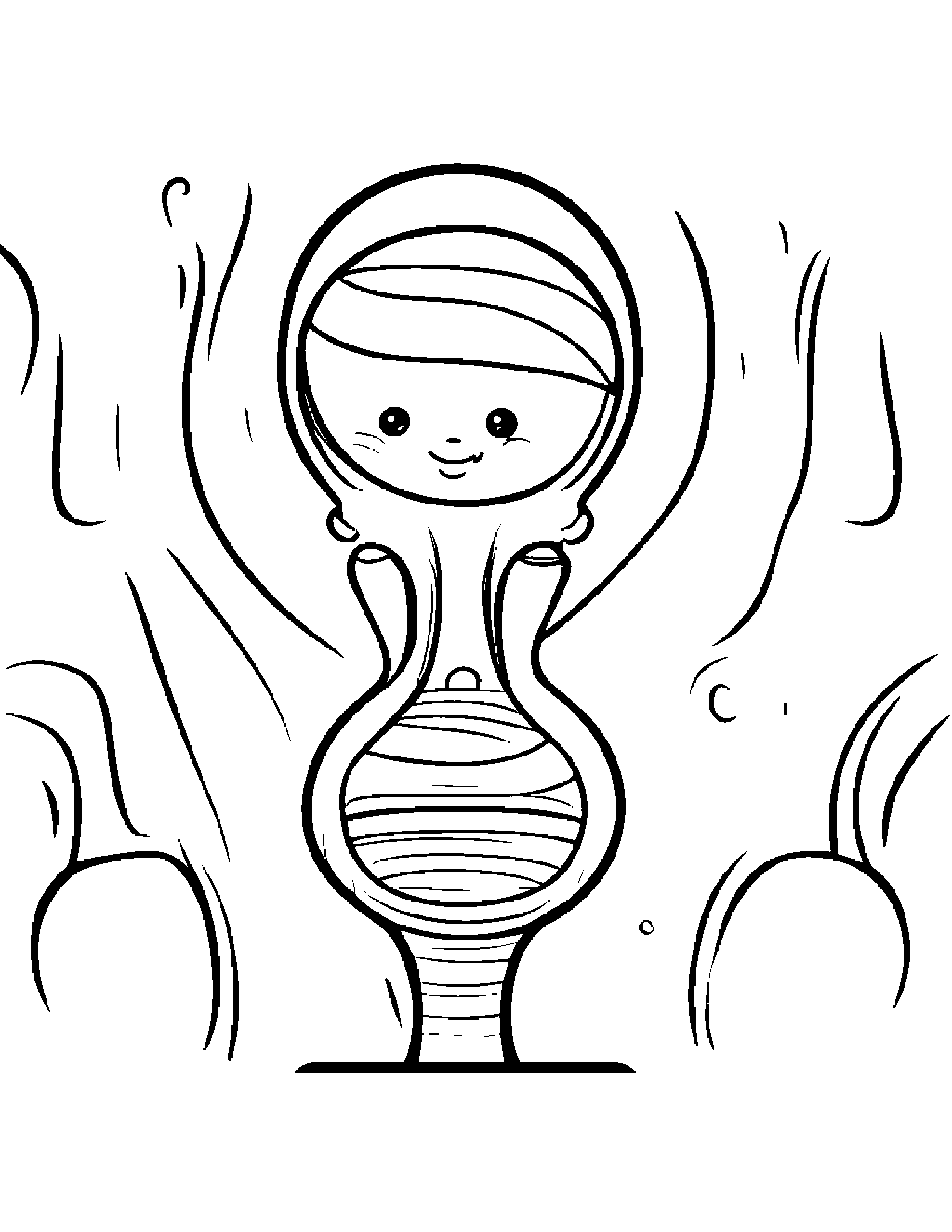 Maracas Waving #2 Coloring Page (Free Printable PDF)