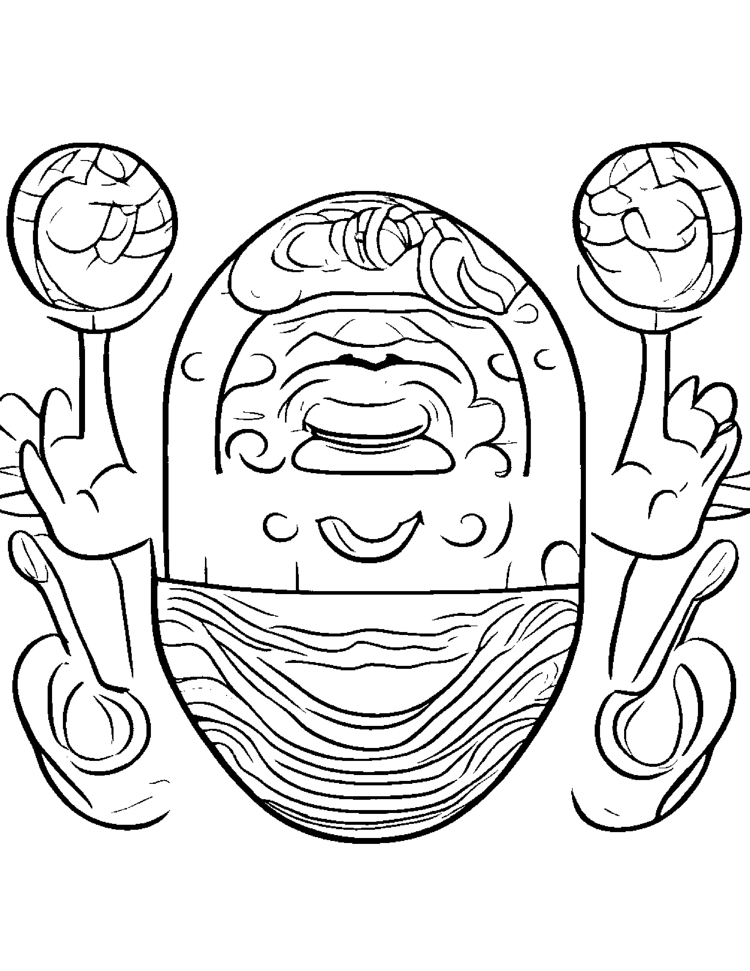 Maracas Waving Coloring Page (Free Printable PDF)