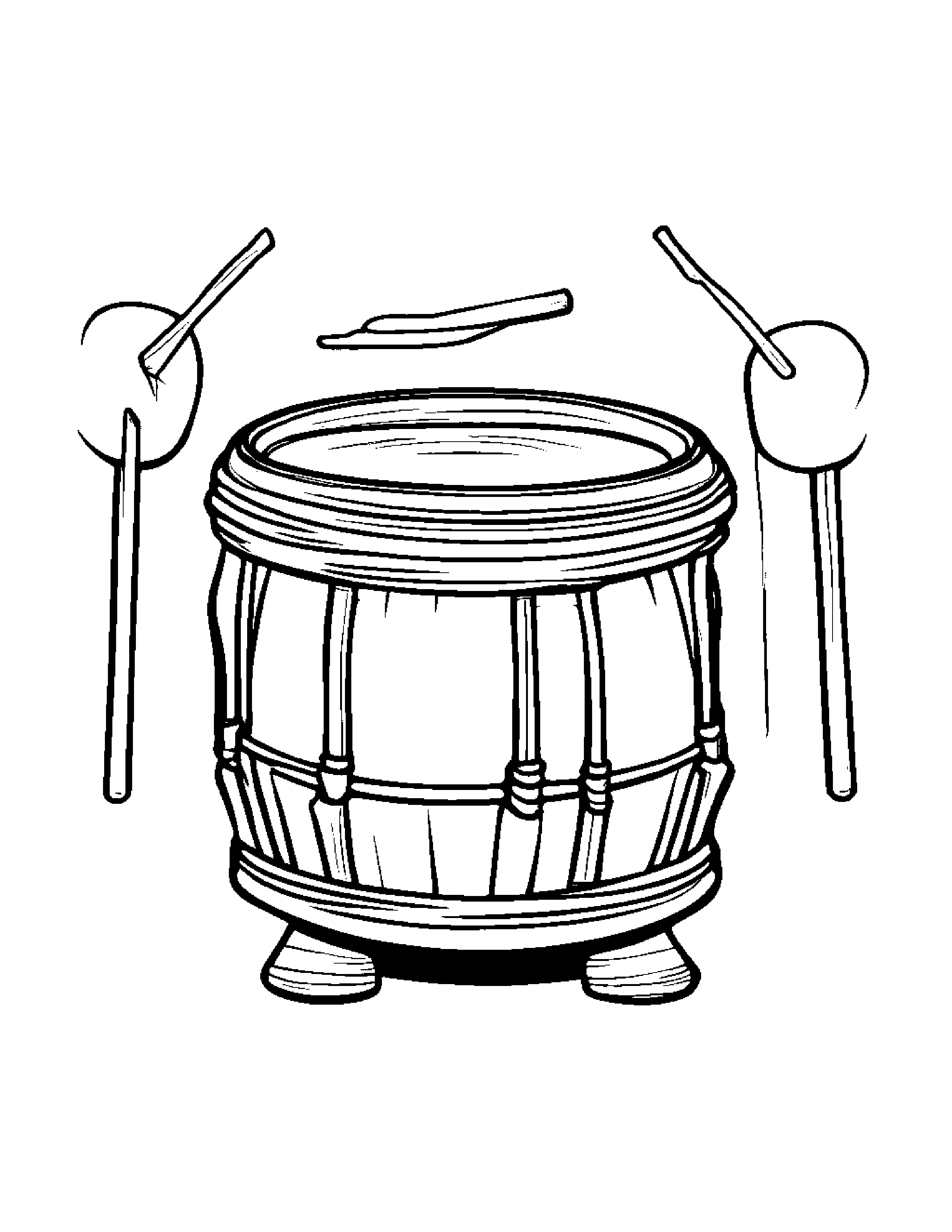 Merry Drum #4 Coloring Page (Free Printable PDF)