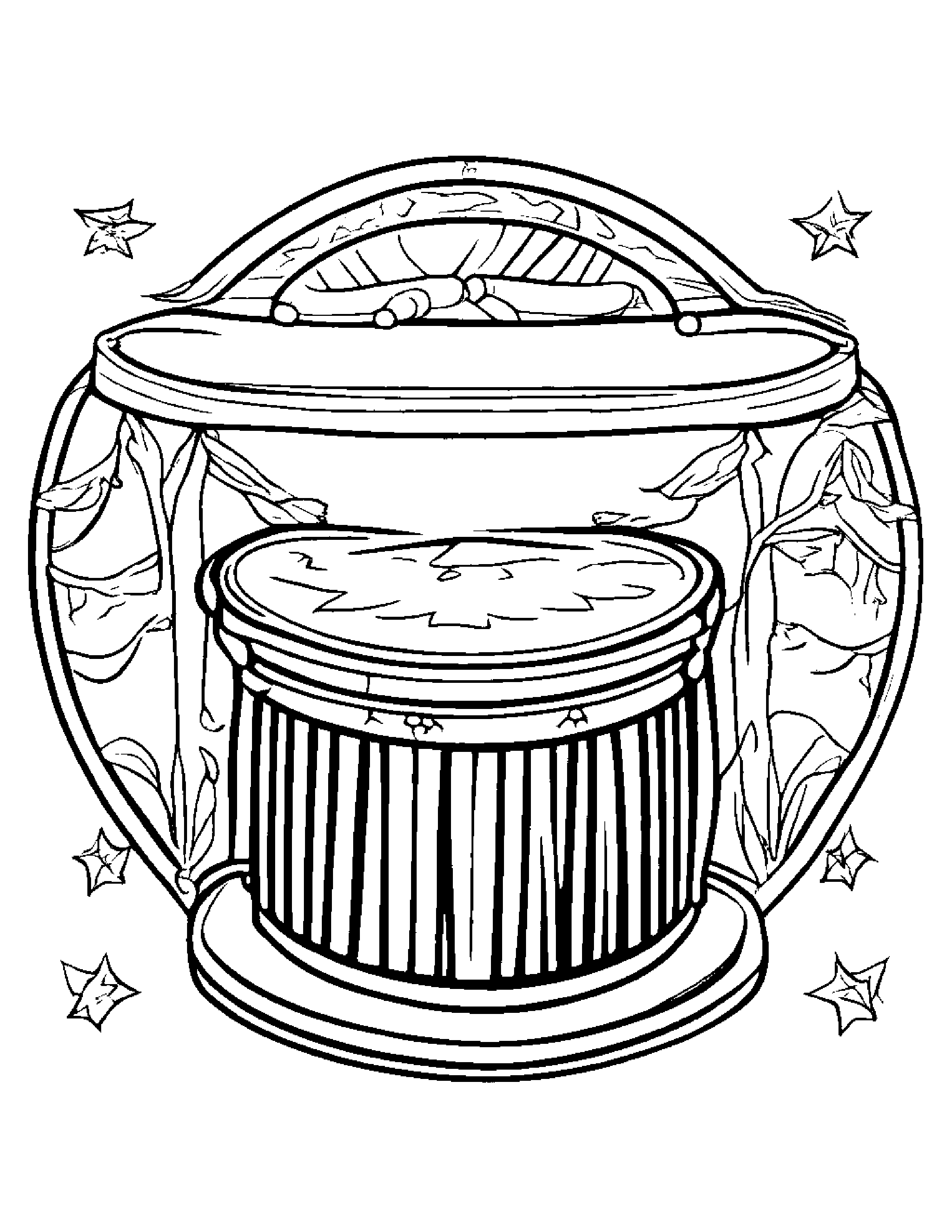 Merry Drum #5 Coloring Page (Free Printable PDF)