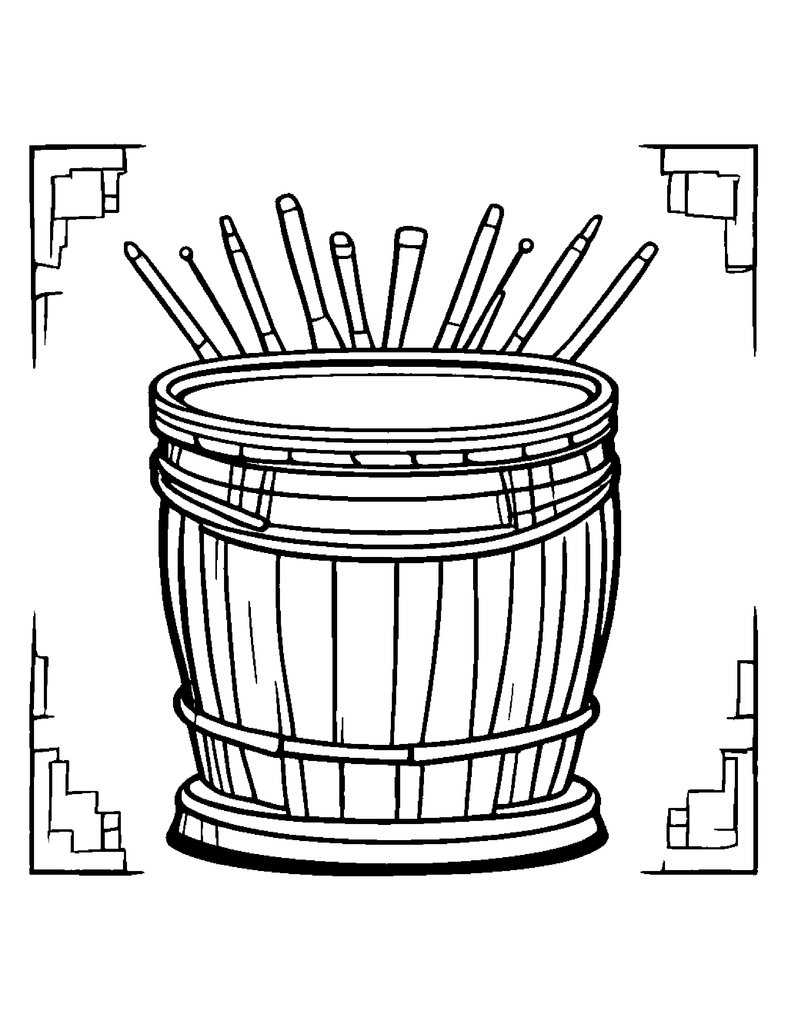 Merry Drum Coloring Page (Free Printable PDF)