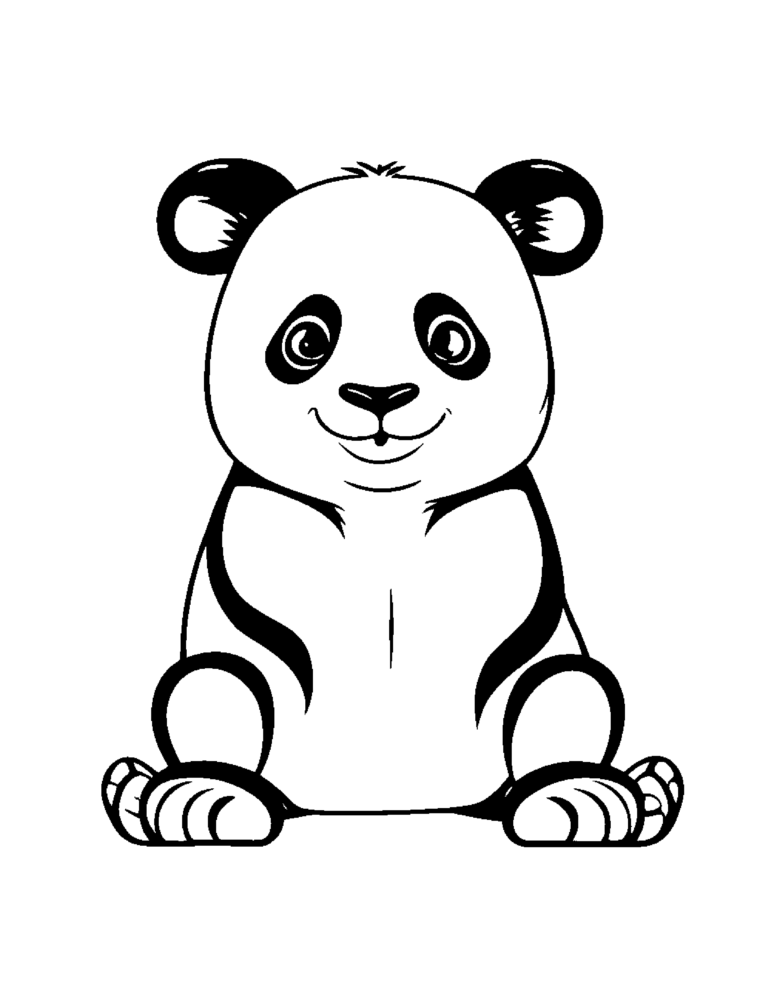 Panda Making Silly Faces #2 Coloring Page (Free Printable PDF)