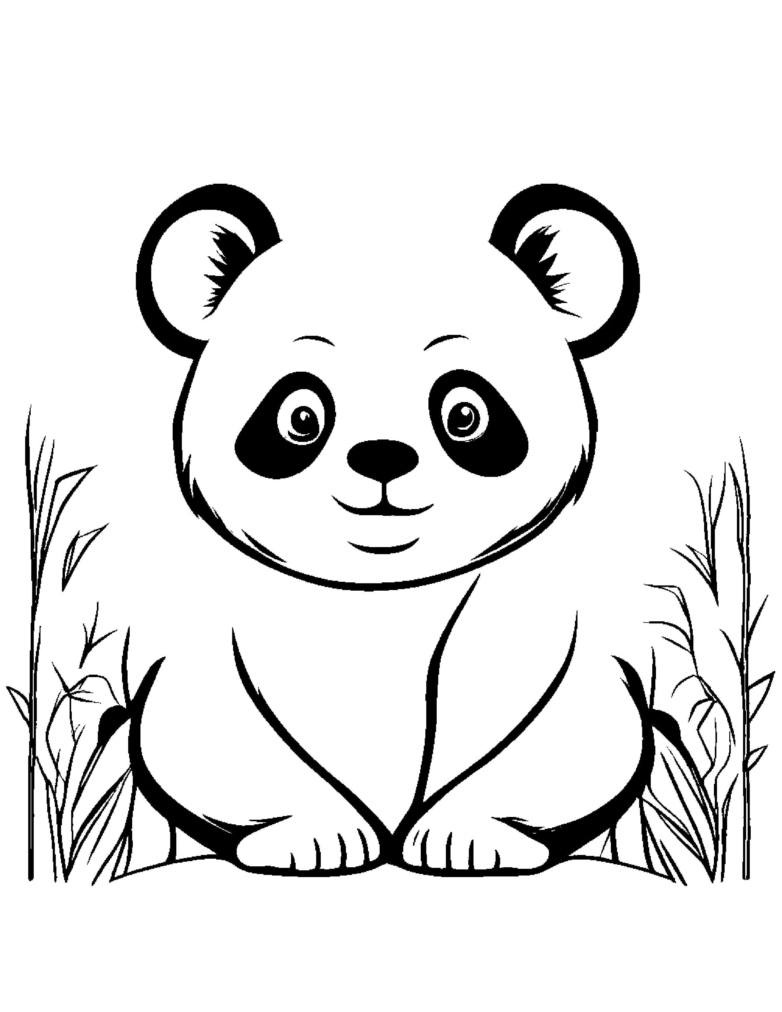 Panda Making Silly Faces #3 Coloring Page (Free Printable PDF)