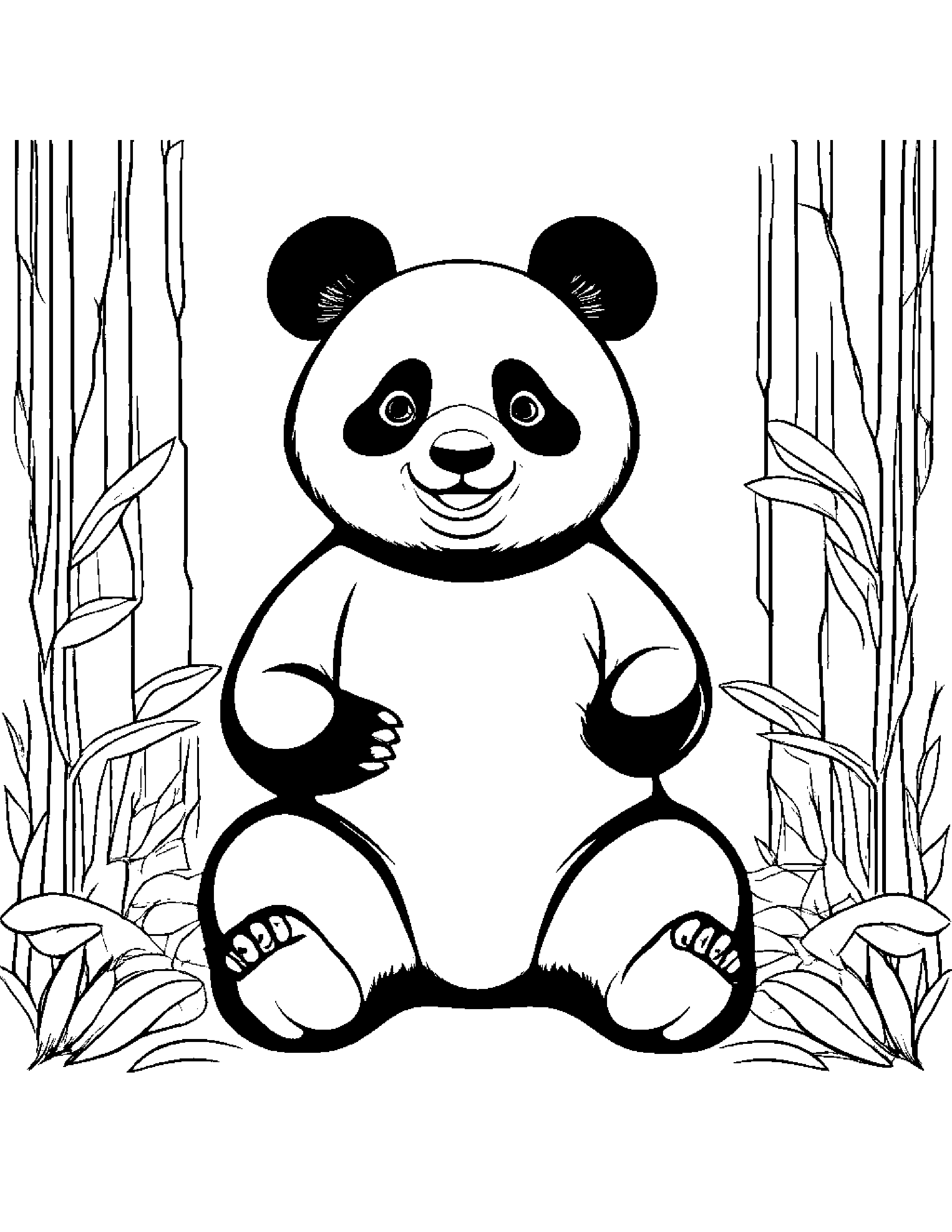 Panda Singing Coloring Page (Free Printable PDF)