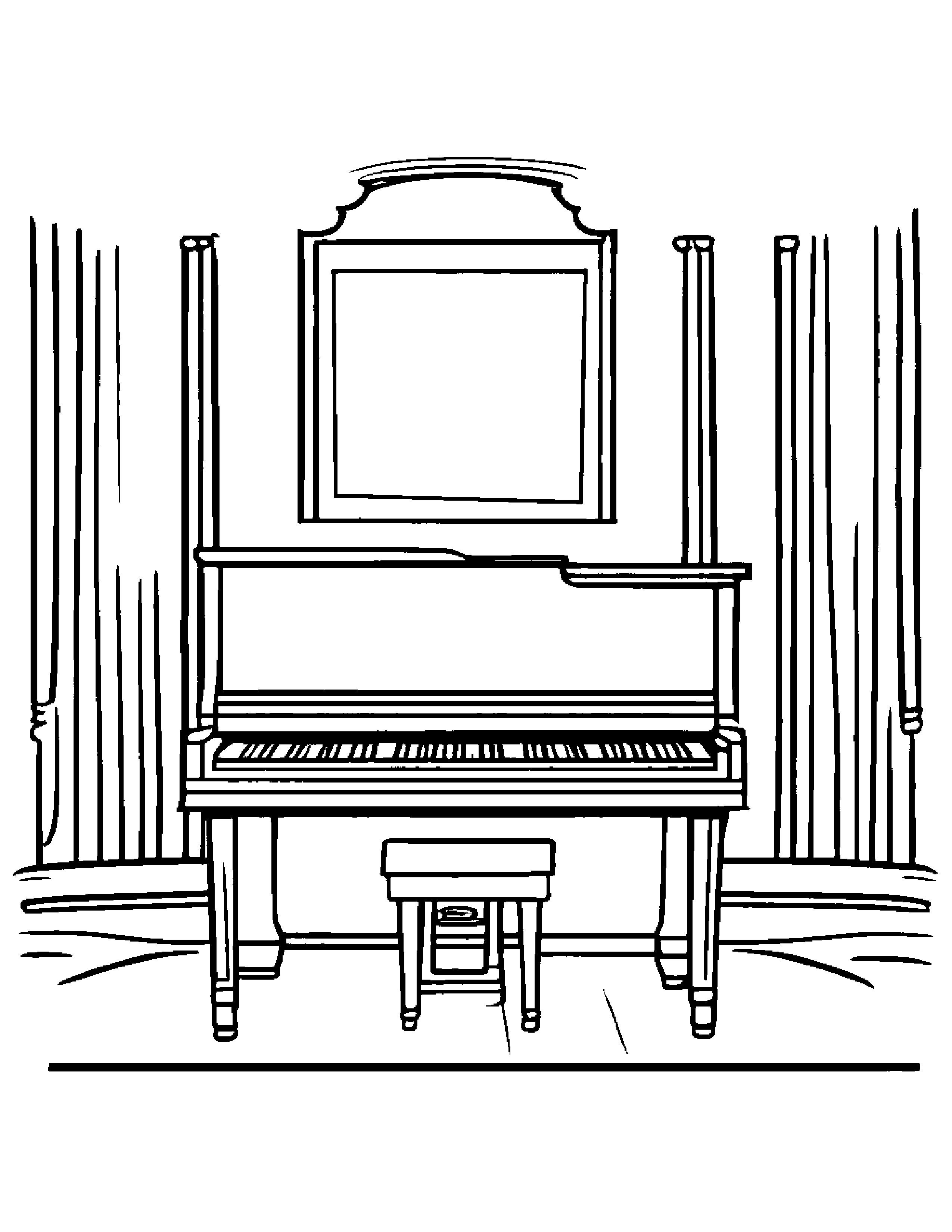 Peppy Piano #3 Coloring Page (Free Printable PDF)