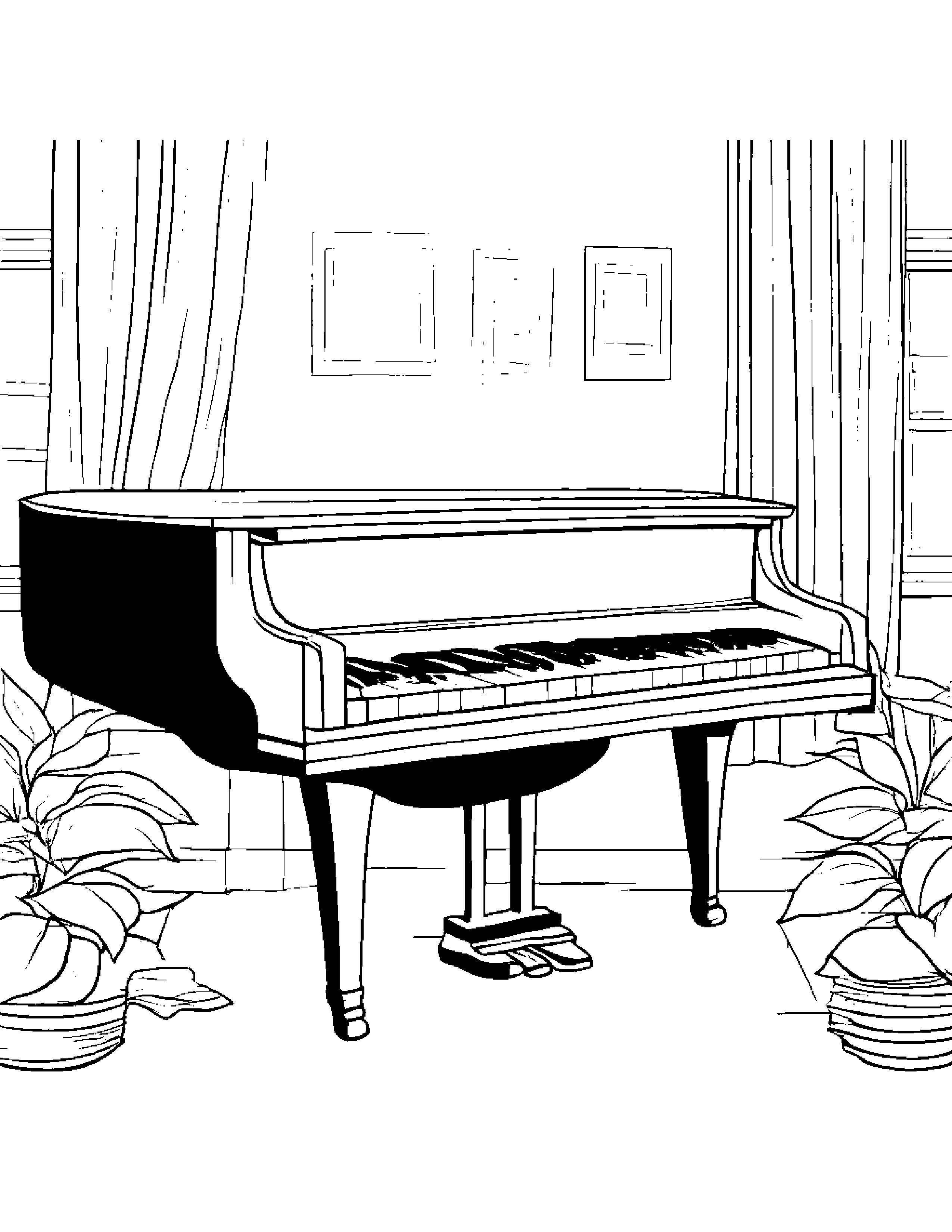Peppy Piano #4 Coloring Page (Free Printable PDF)