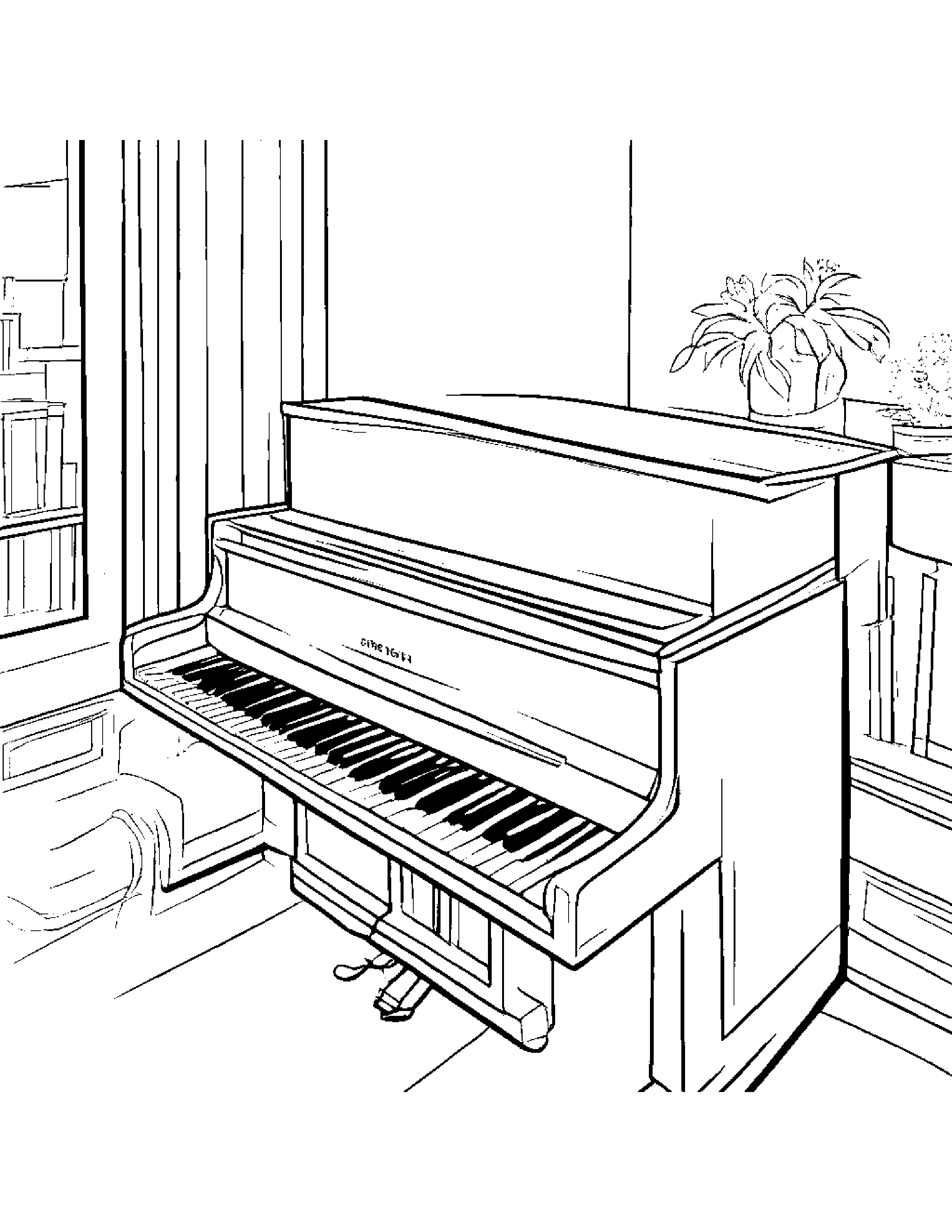Peppy Piano #5 Coloring Page (Free Printable PDF)