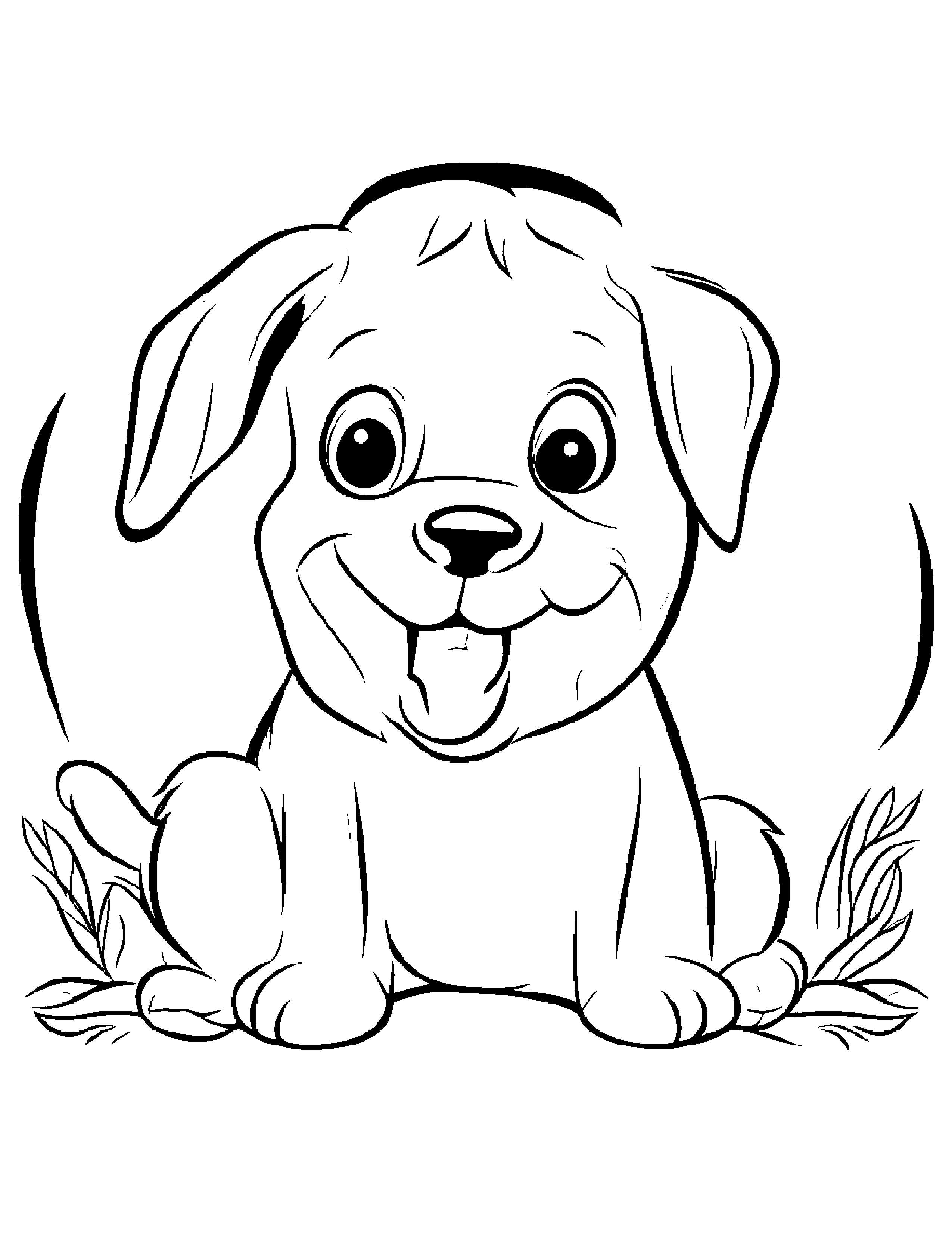 Puppy Dog Singing #5 Coloring Page (Free Printable PDF)